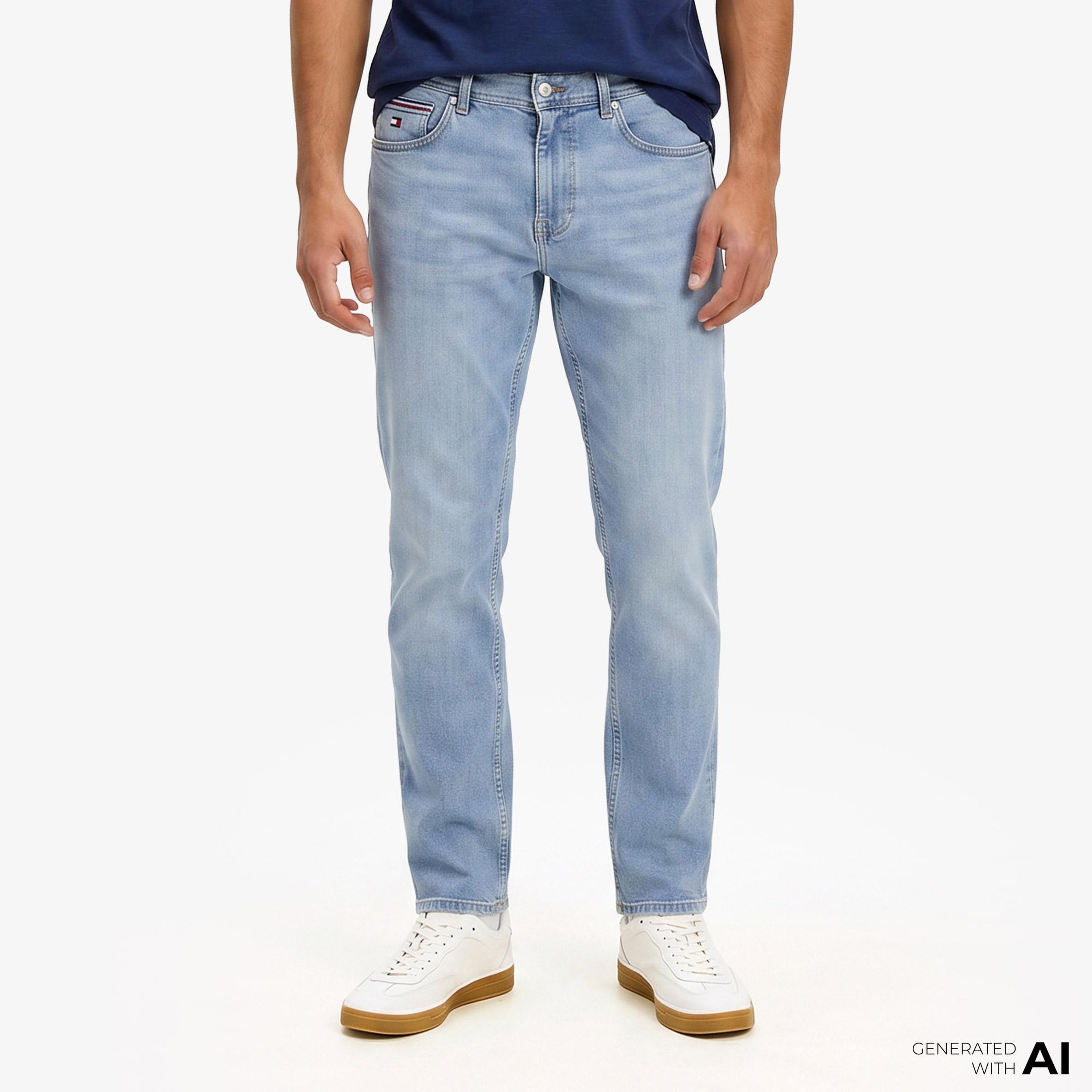 Tommy Hilfiger Erkek Mavi Pantolon
