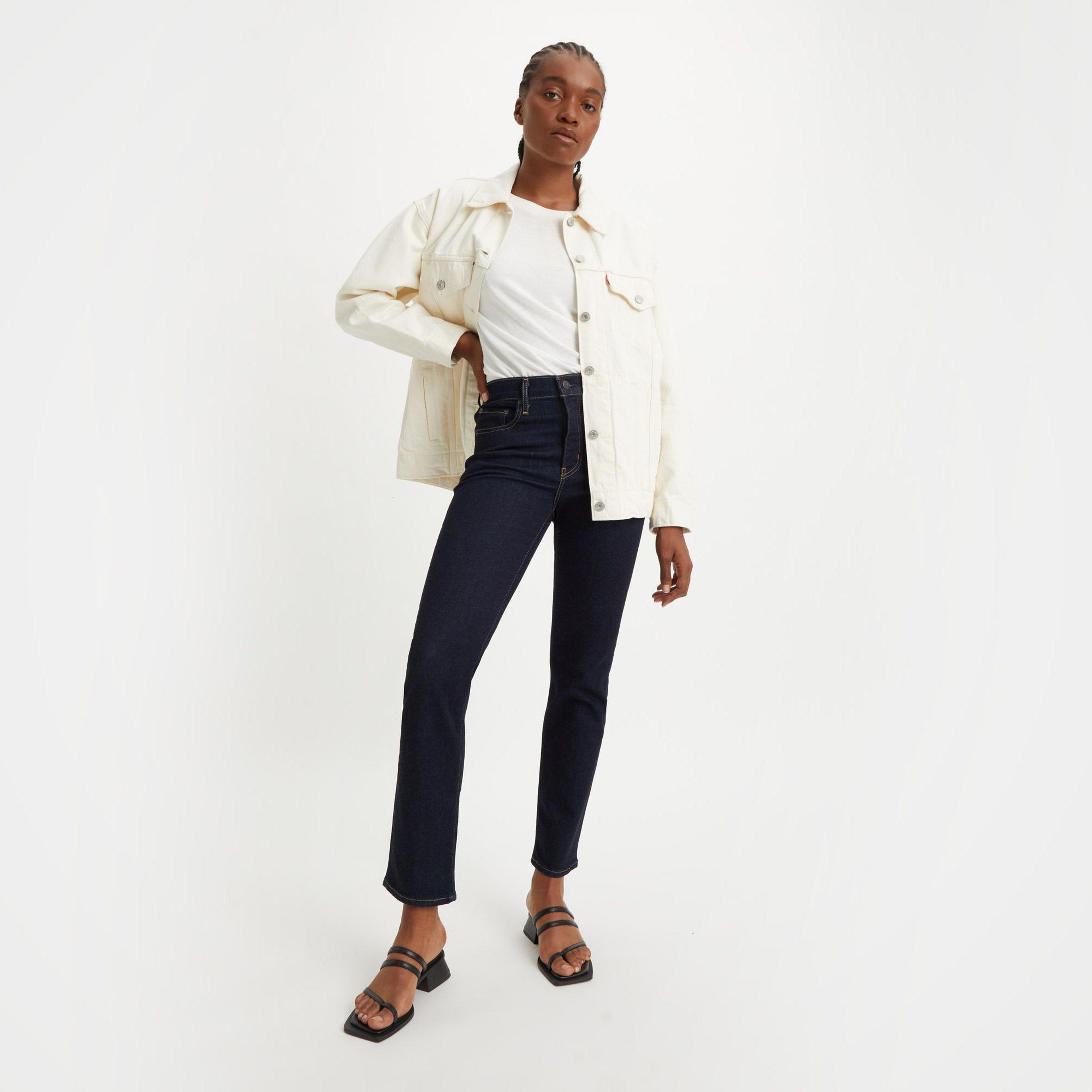 Levi's 724 High Rise Straight Blue Wave Rinse Kadın Lacivert Jean