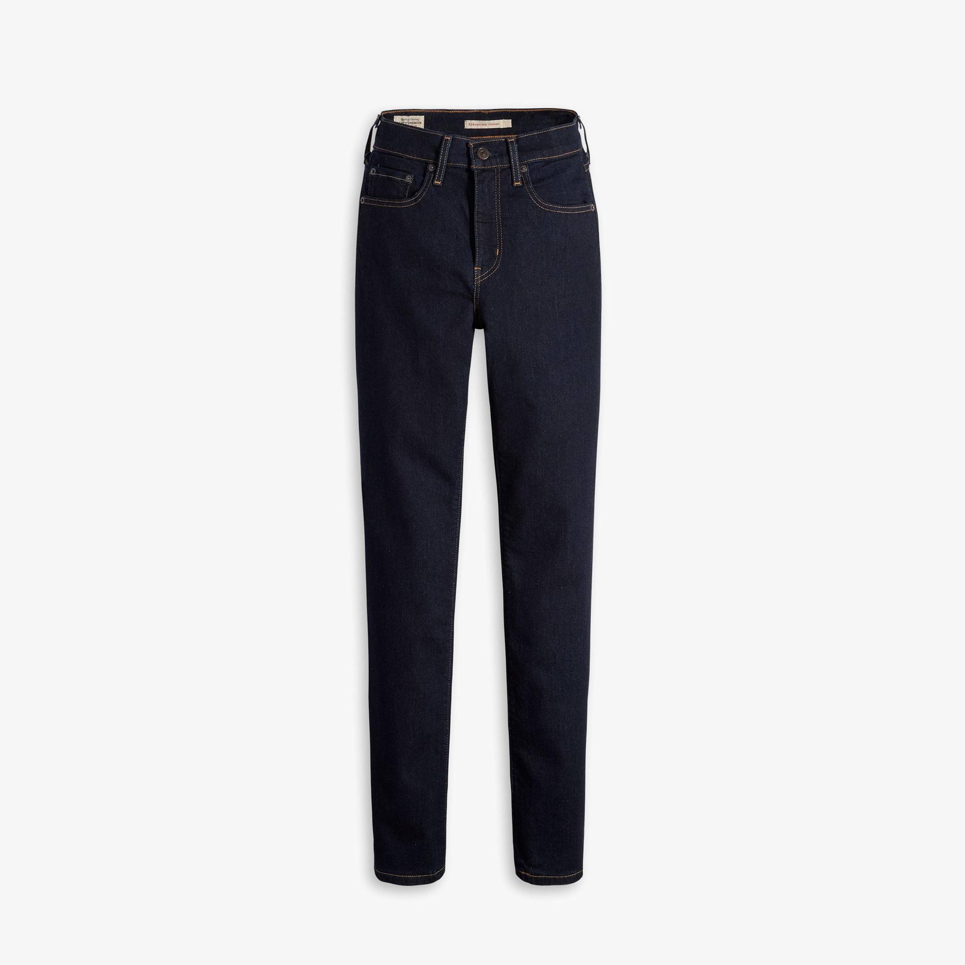 Levi's 724 High Rise Straight Blue Wave Rinse Kadın Lacivert Jean