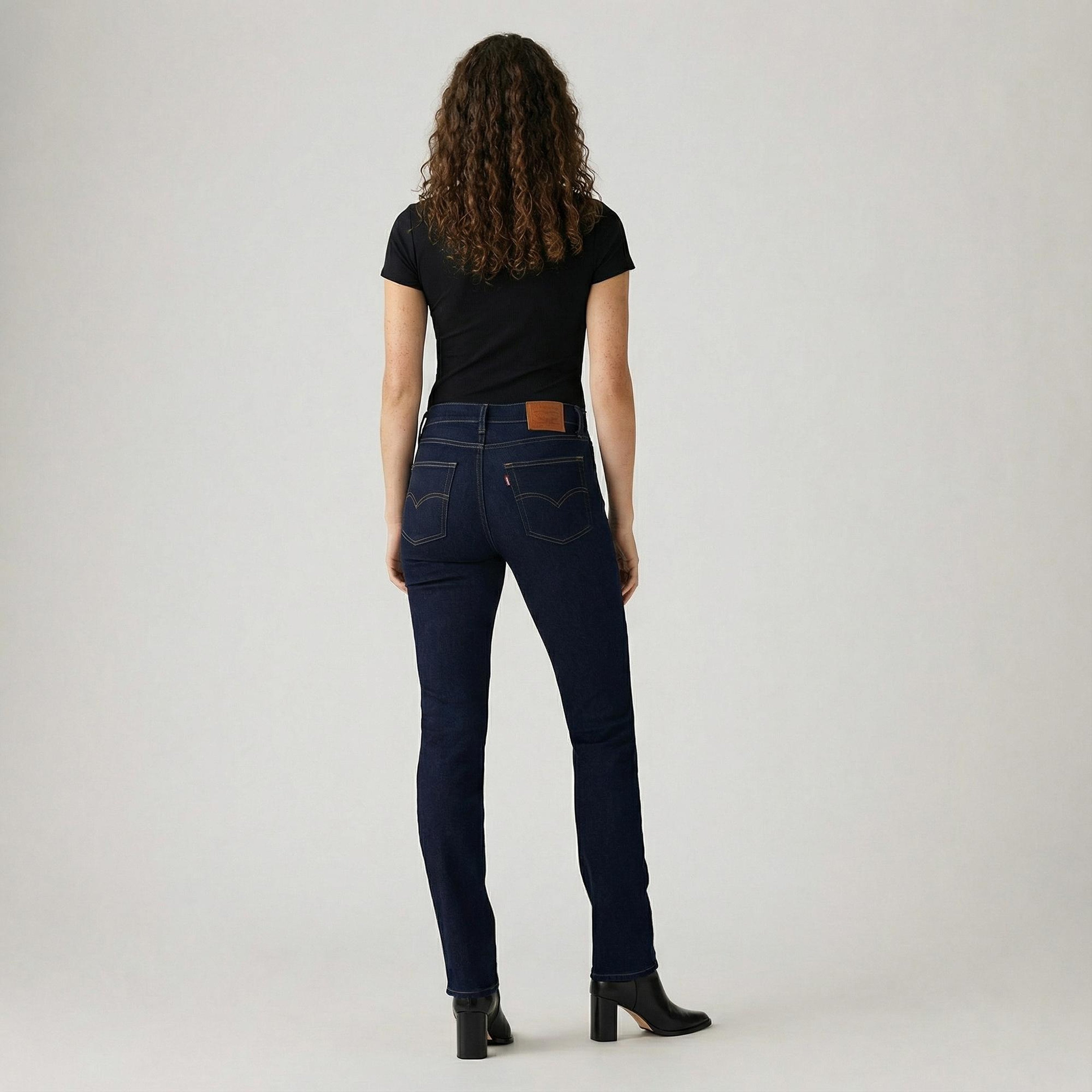 Levi's 724 High Rise Straight Blue Wave Rinse Kadın Lacivert Jean