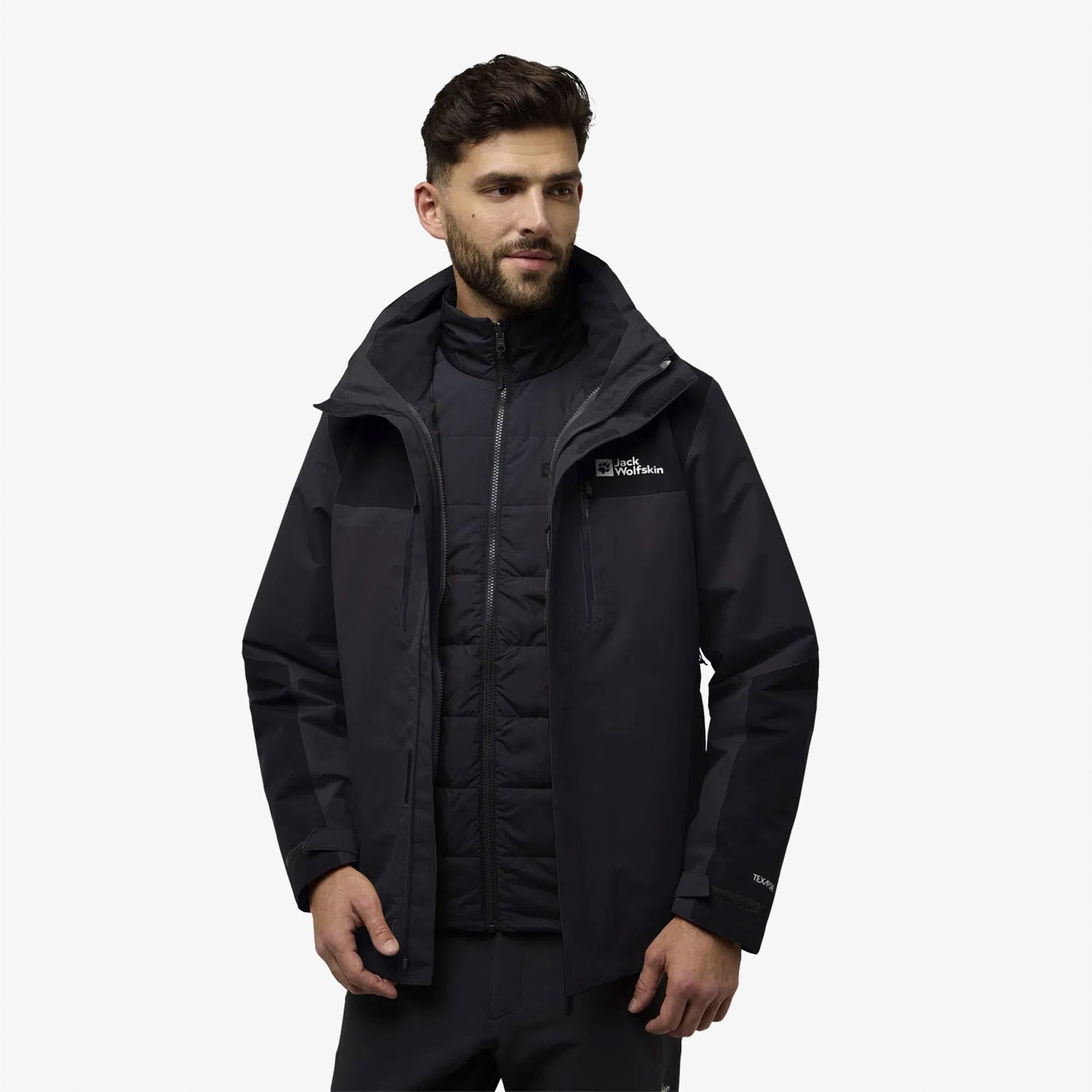 Jack Wolfskin Jasper 3in1 Erkek Lacivert Outdoor Ceket