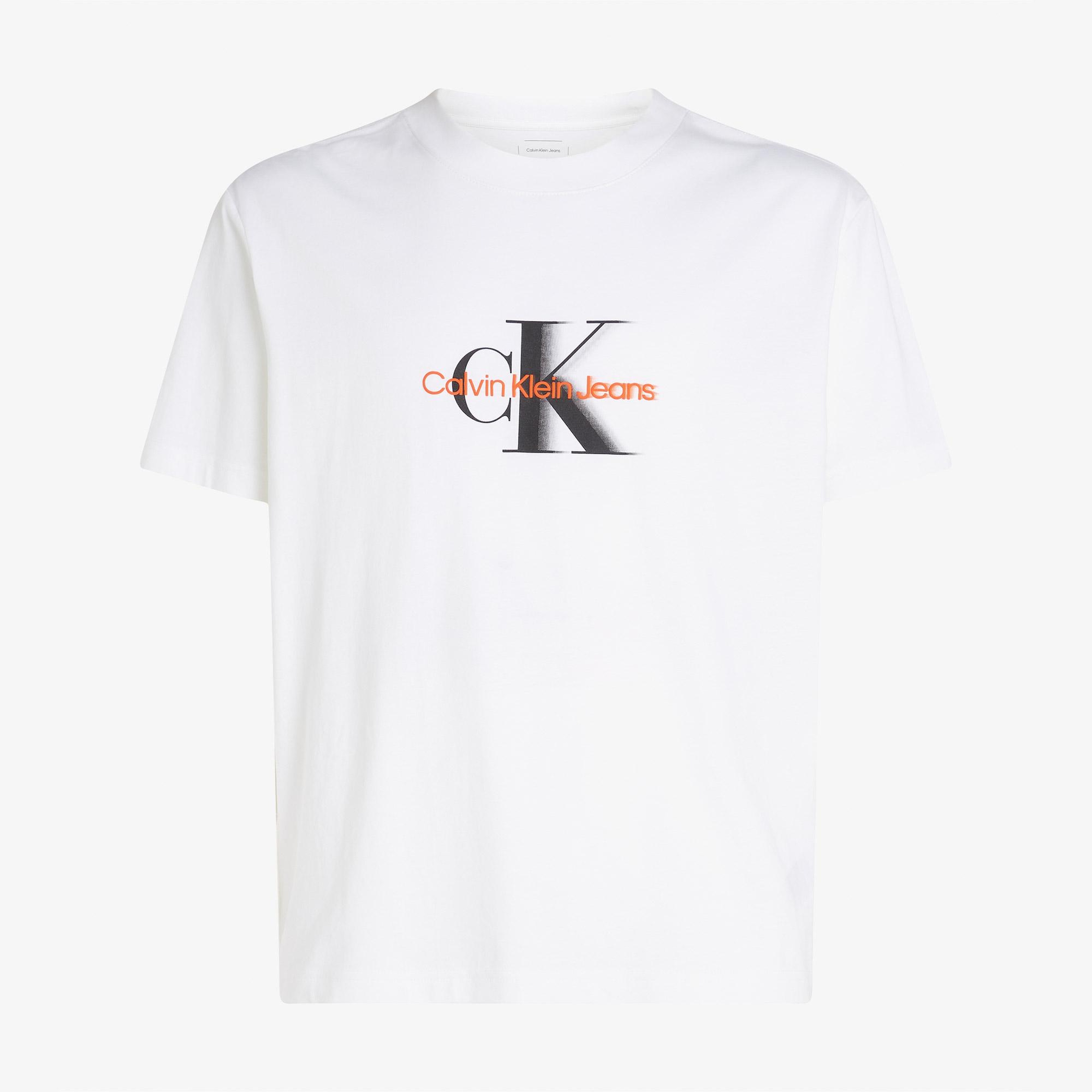 Calvin Klein Monologo Shift Erkek Beyaz T-Shirt