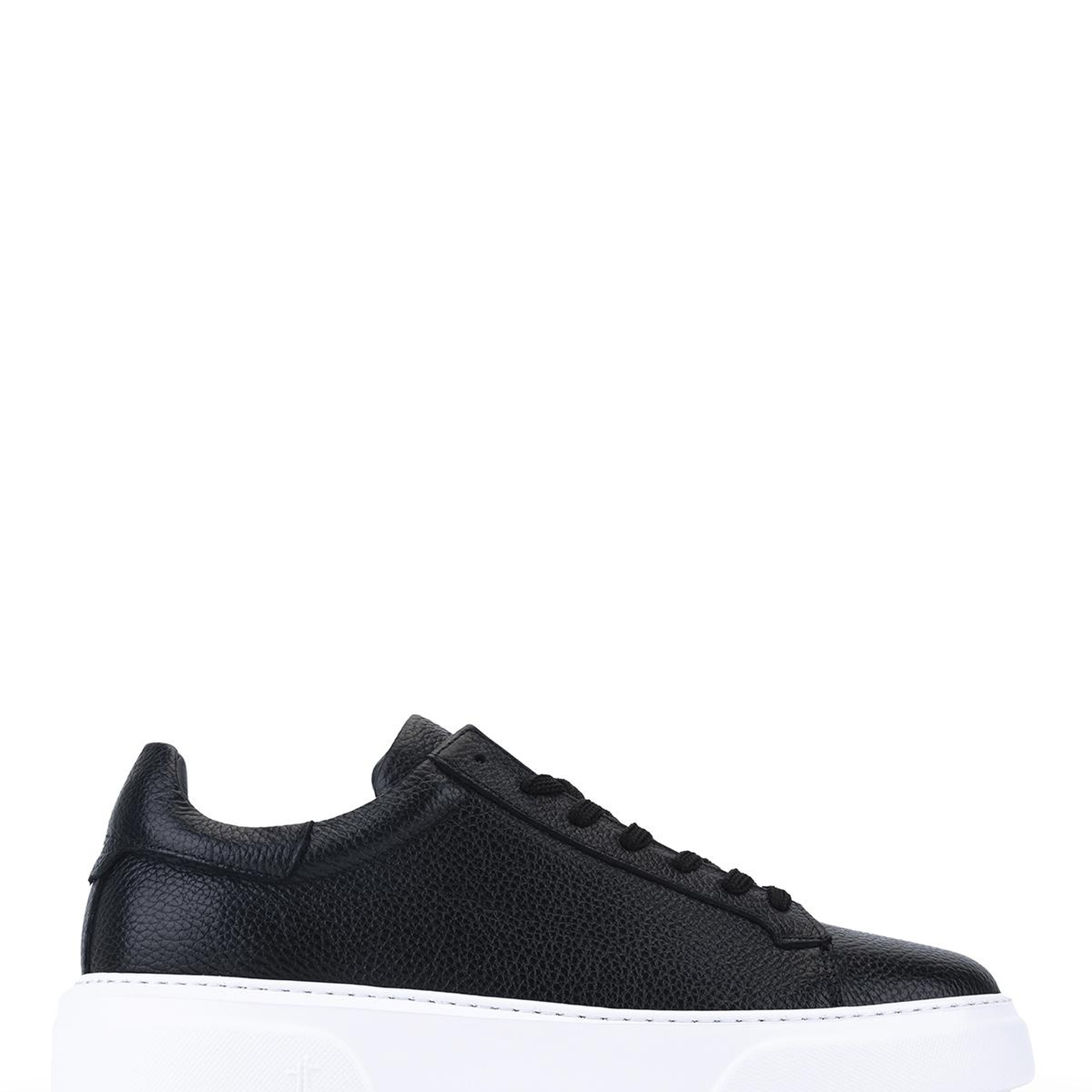 Tamer Tanca Erkek Hakiki Deri Siyah Floter Sneakers & Spor Ayakkabı