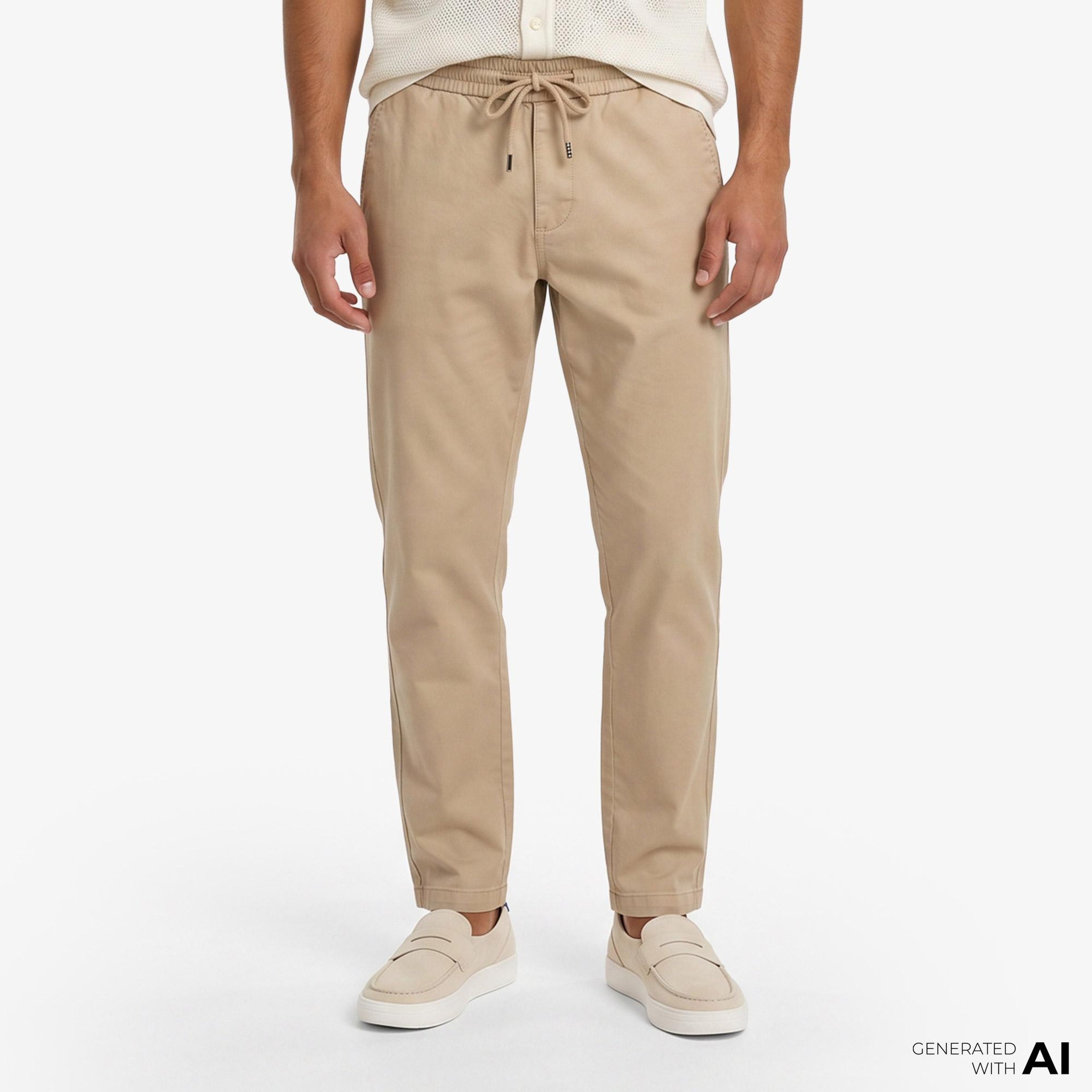 Tommy Hilfiger Erkek Bej Pantolon