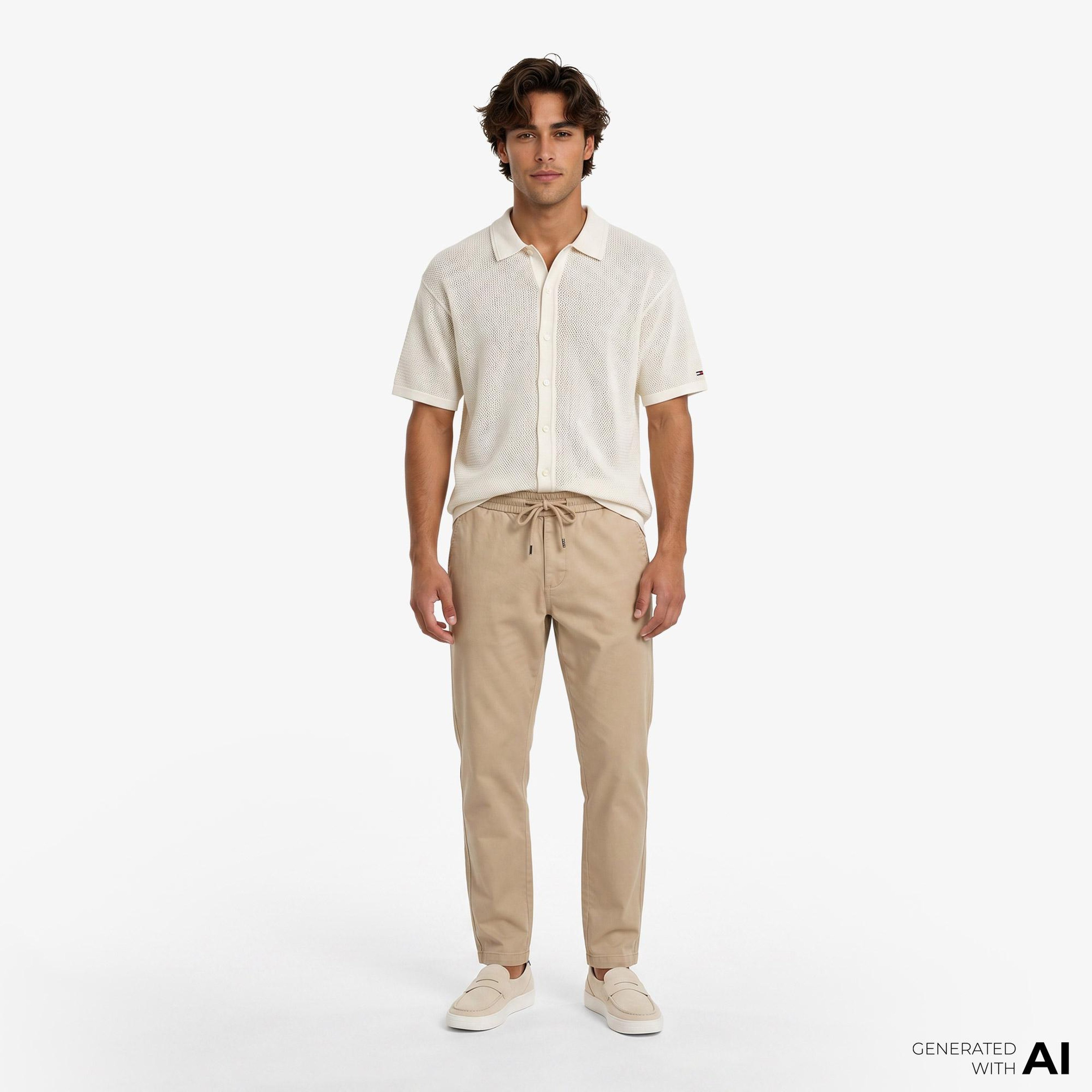Tommy Hilfiger Erkek Bej Pantolon