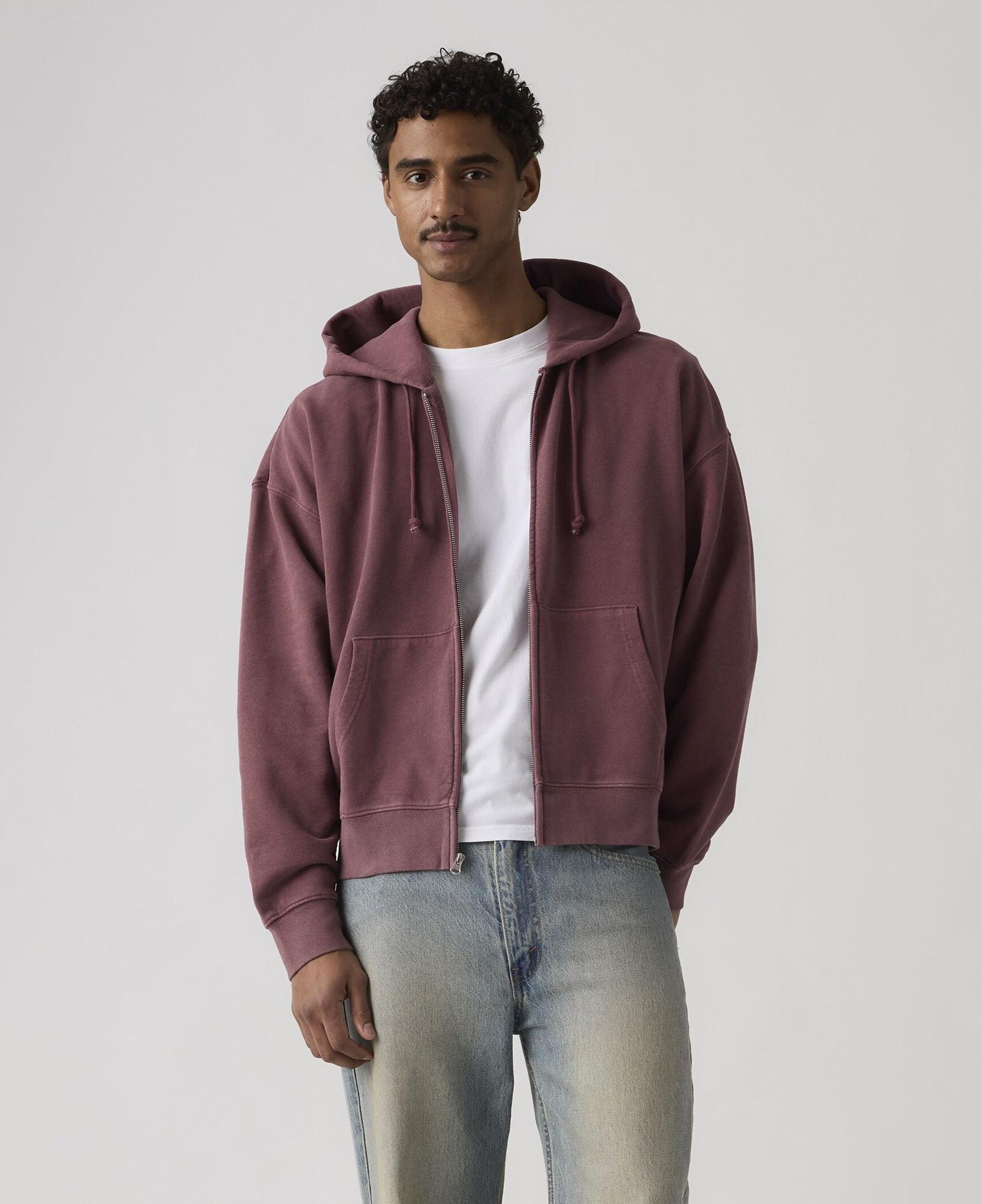 Hayes Boxy Tam Fermuarlı Sweatshirt