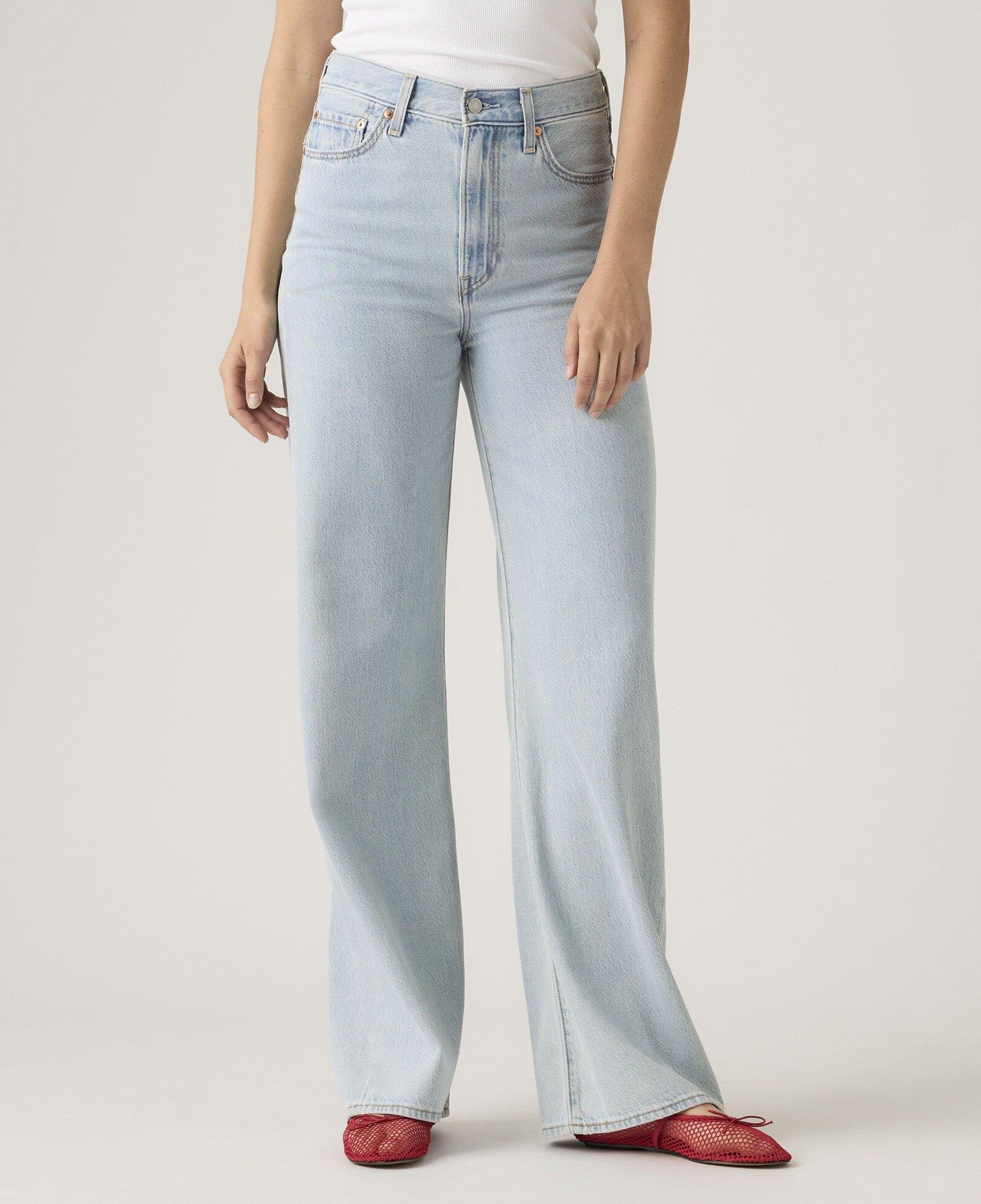 Ribcage Wide Leg Kadın Jean Pantolon - Course Stone