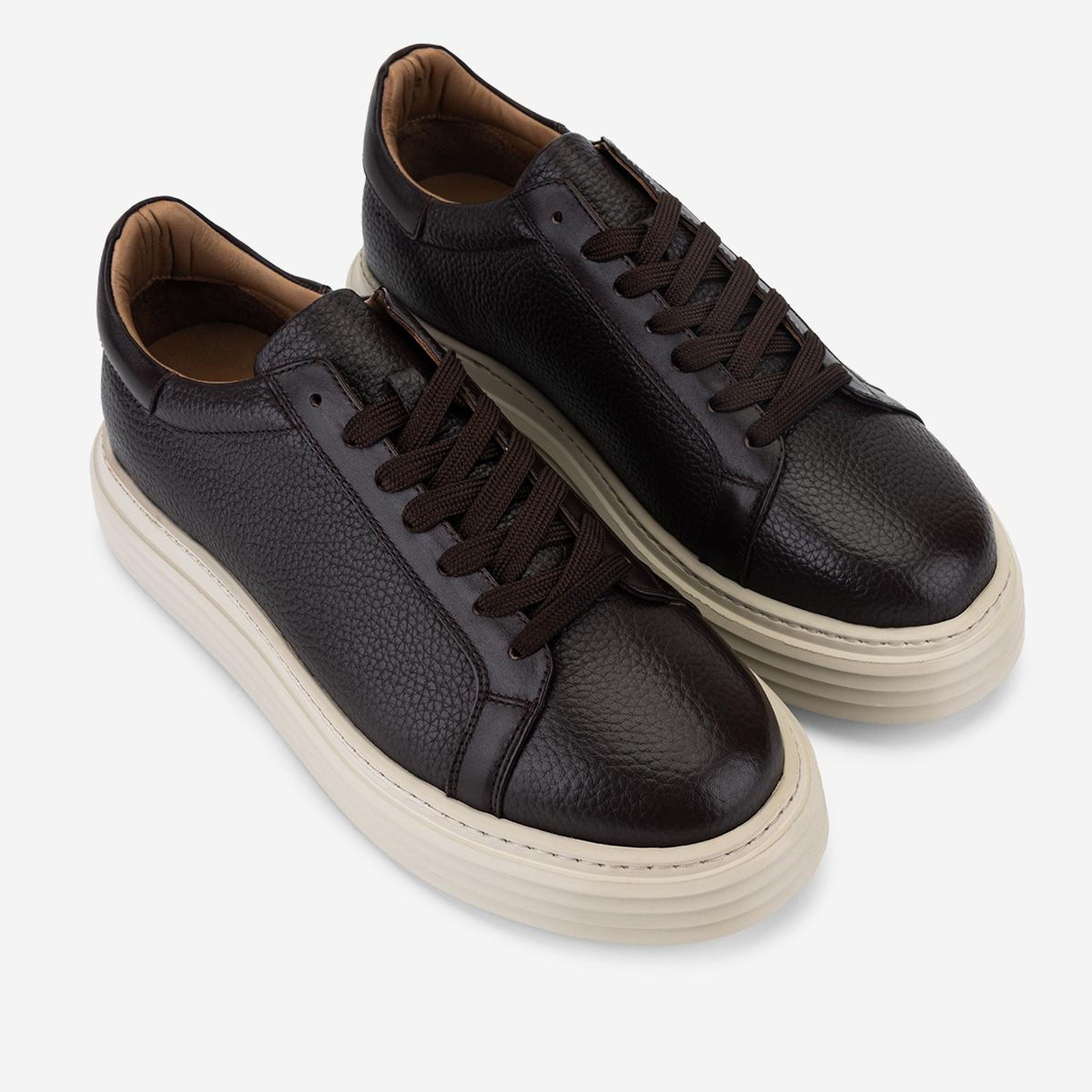 Valmenti Erkek Hakiki Deri Kahverengi Sneakers & Spor Ayakkabı