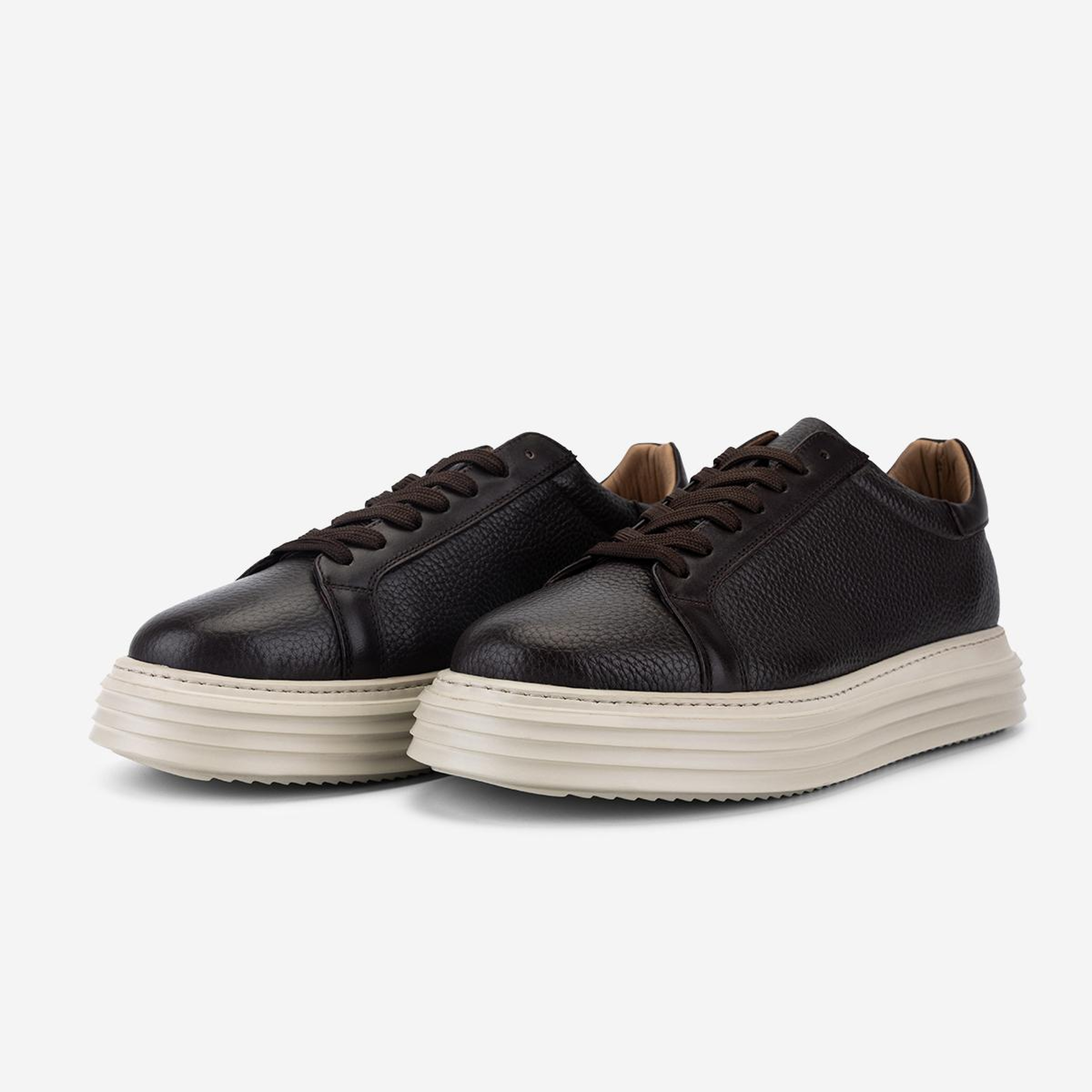 Valmenti Erkek Hakiki Deri Kahverengi Sneakers & Spor Ayakkabı
