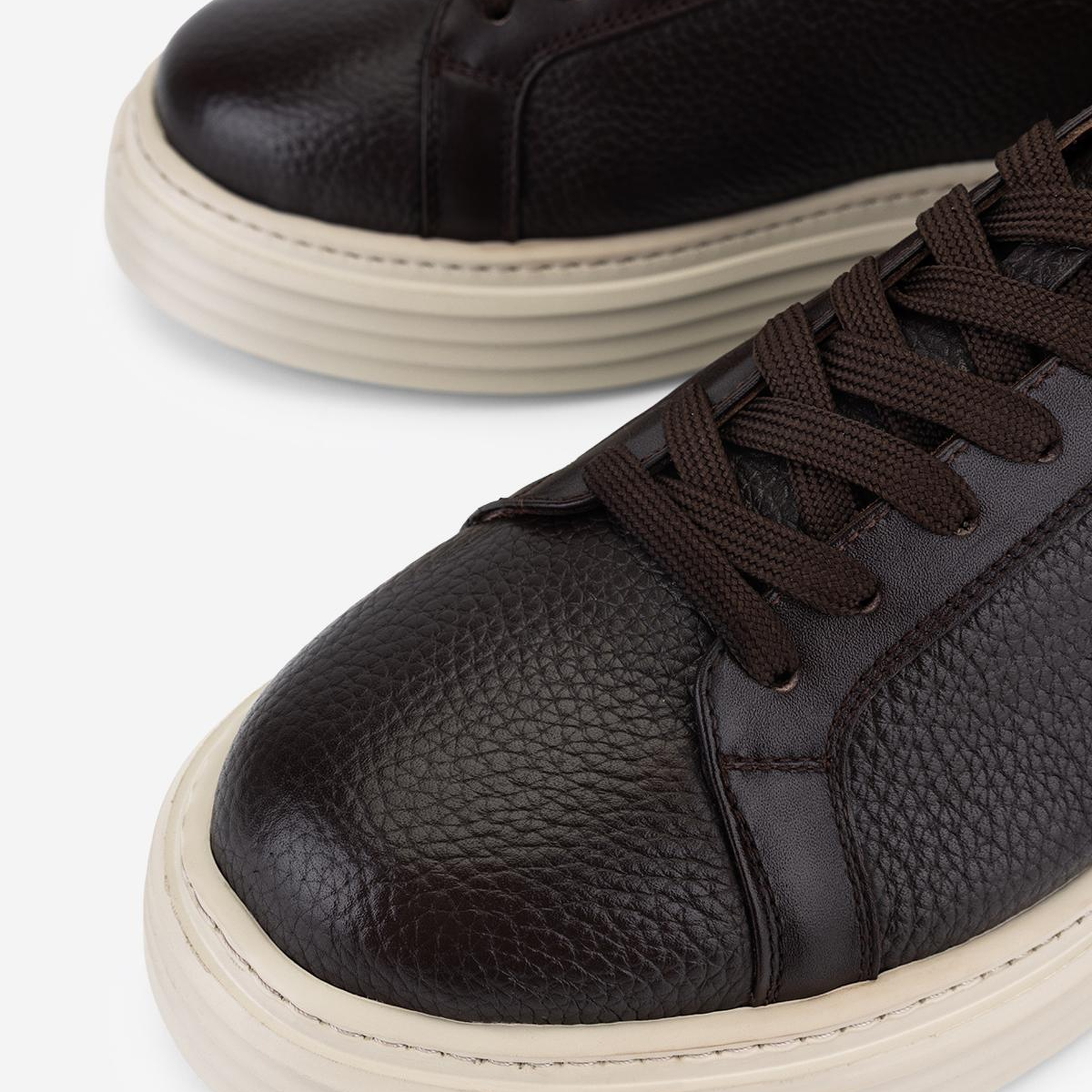 Valmenti Erkek Hakiki Deri Kahverengi Sneakers & Spor Ayakkabı