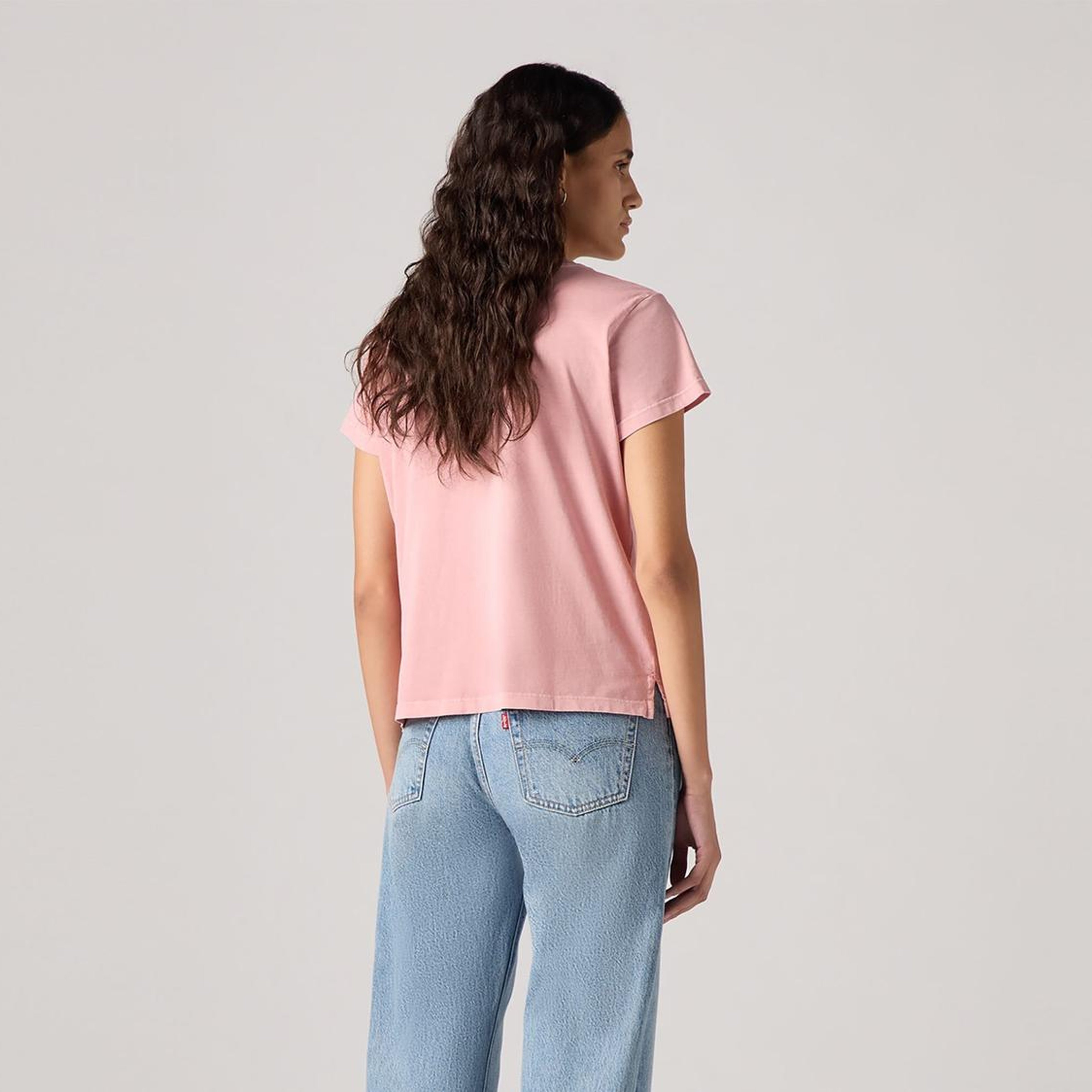 Boxy Baskılı Pembe Tişört