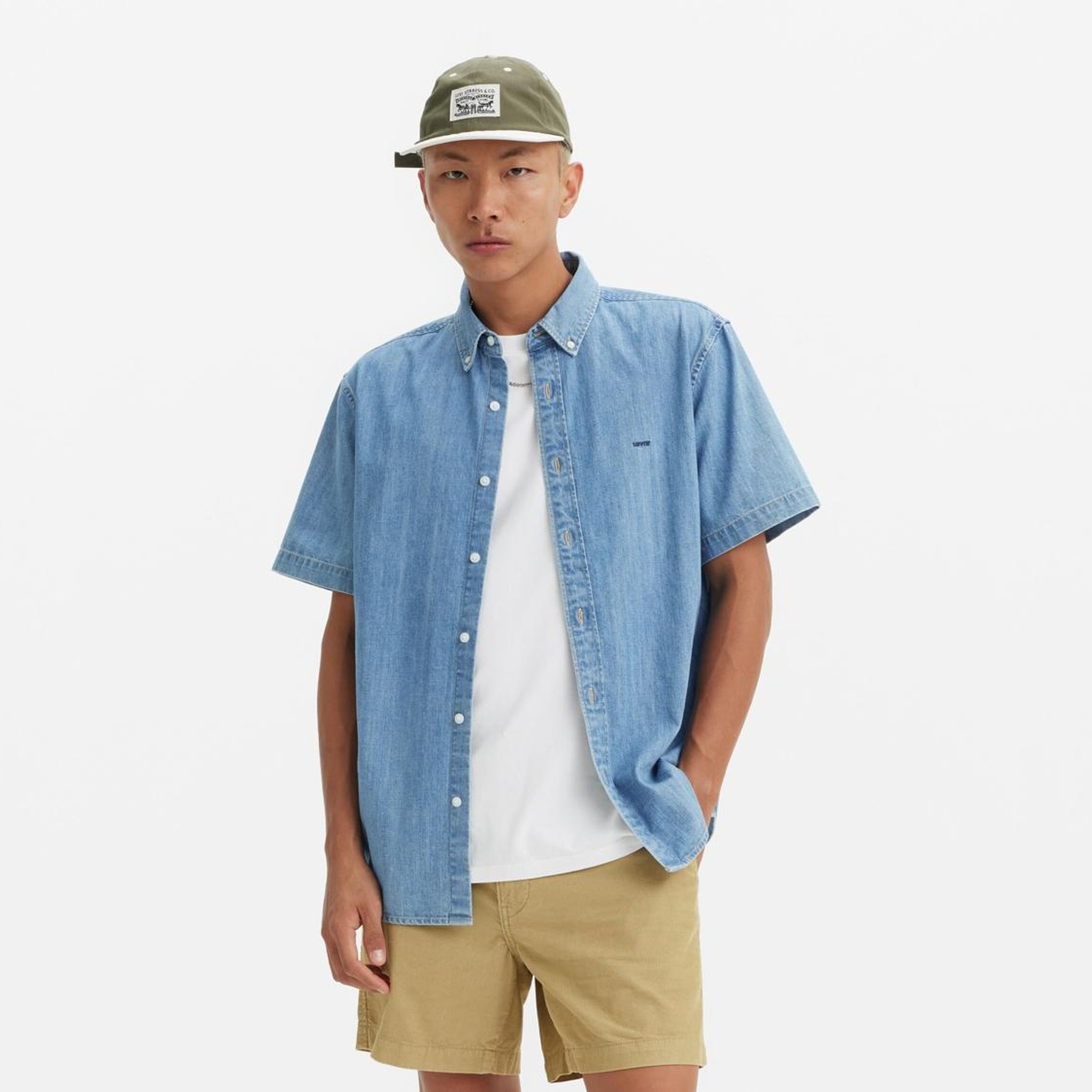 Short Sleeve Authentic Button Down Gömlek