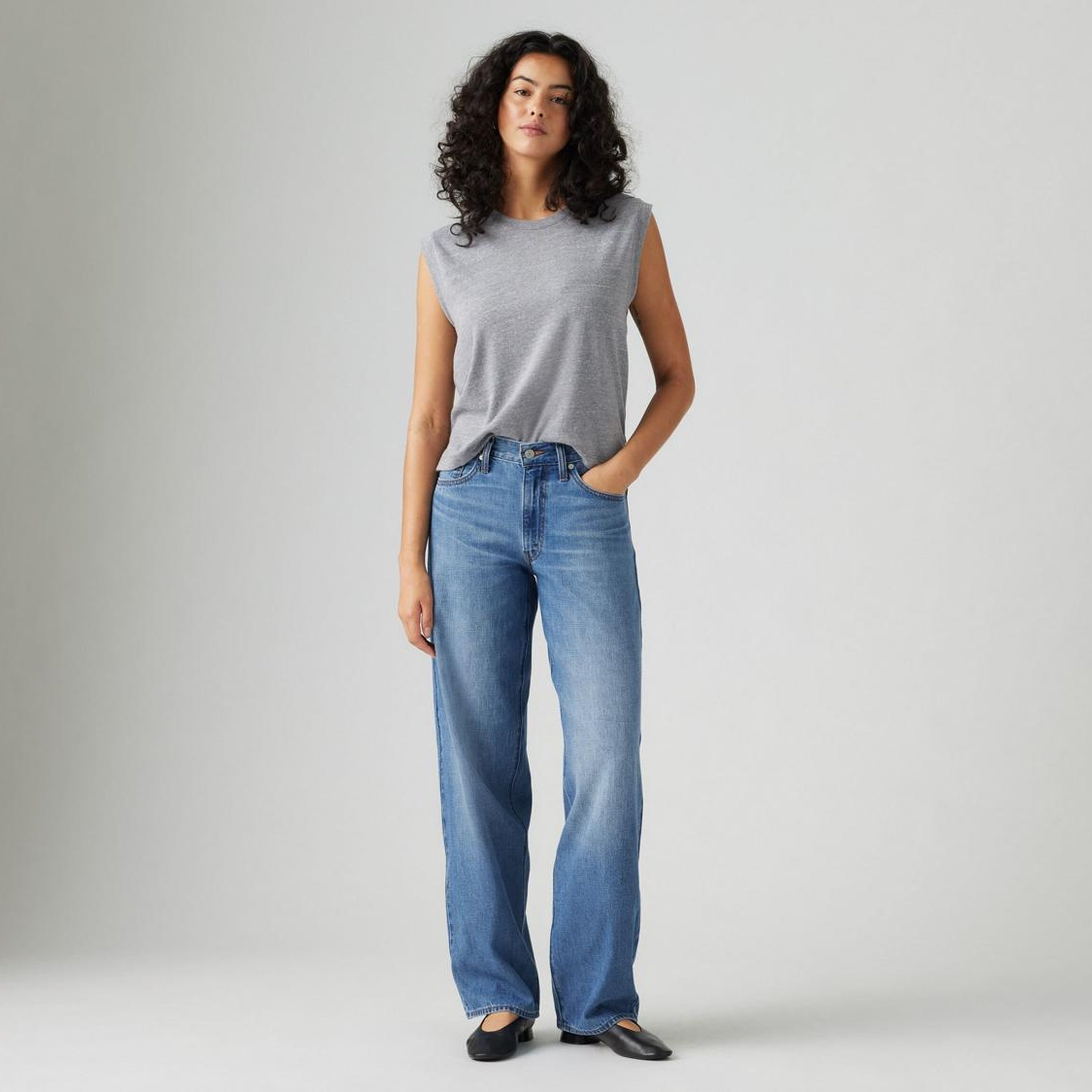 Baggy Dad Kadın Jean Pantolon - Heavy Check