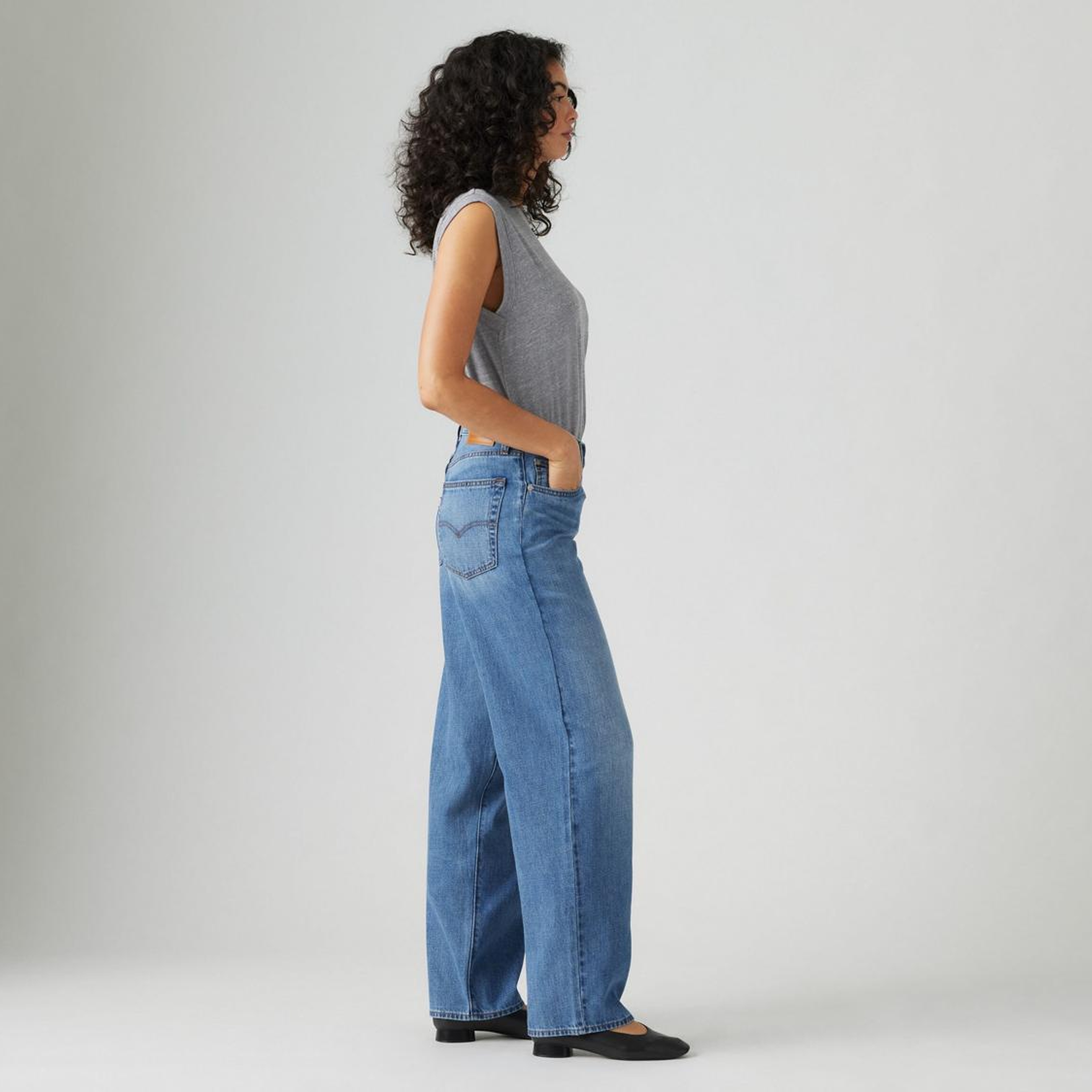 Baggy Dad Kadın Jean Pantolon - Heavy Check