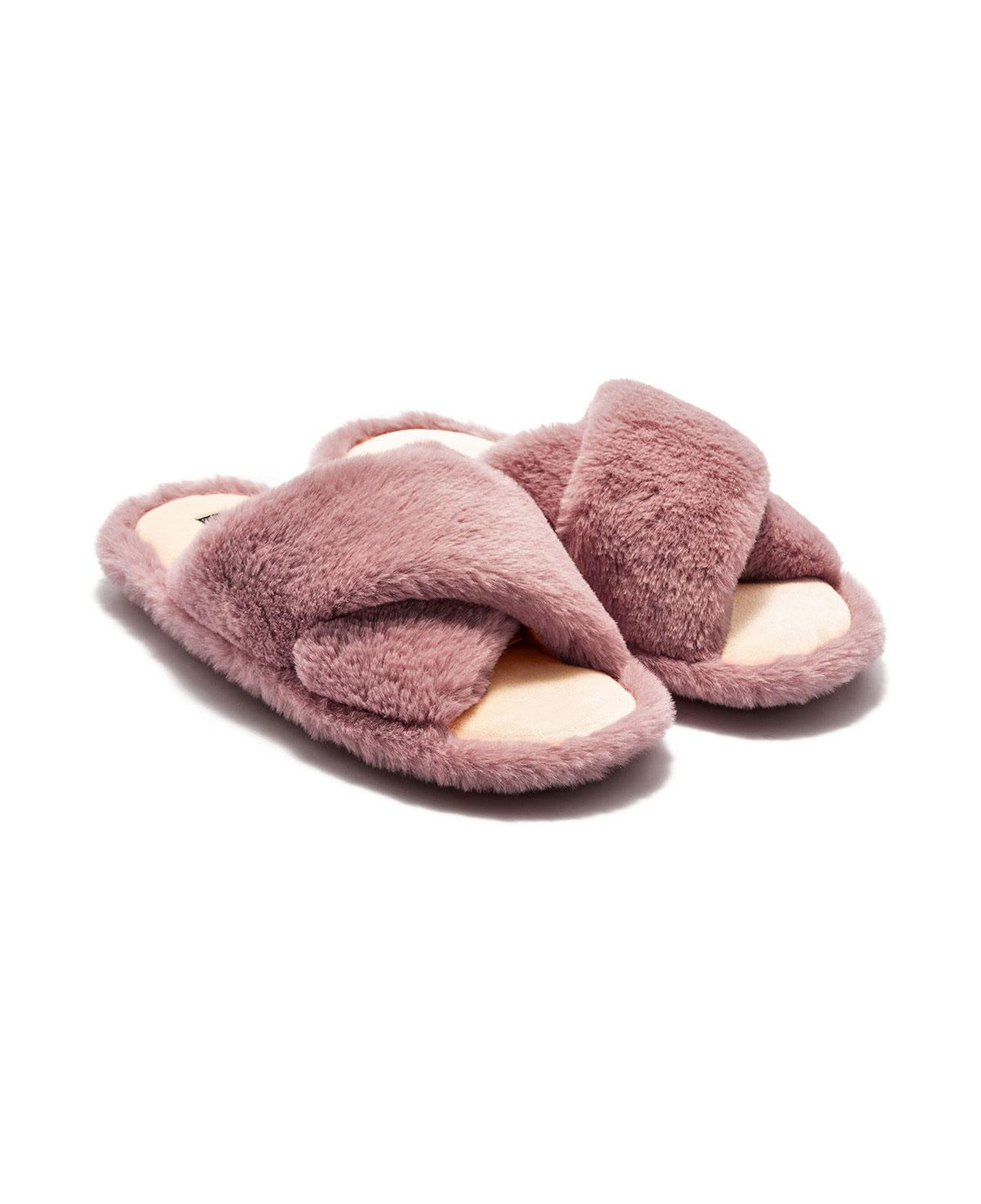 Çapraz Peluş Kadın Ev Terliği Pembe 36/41
