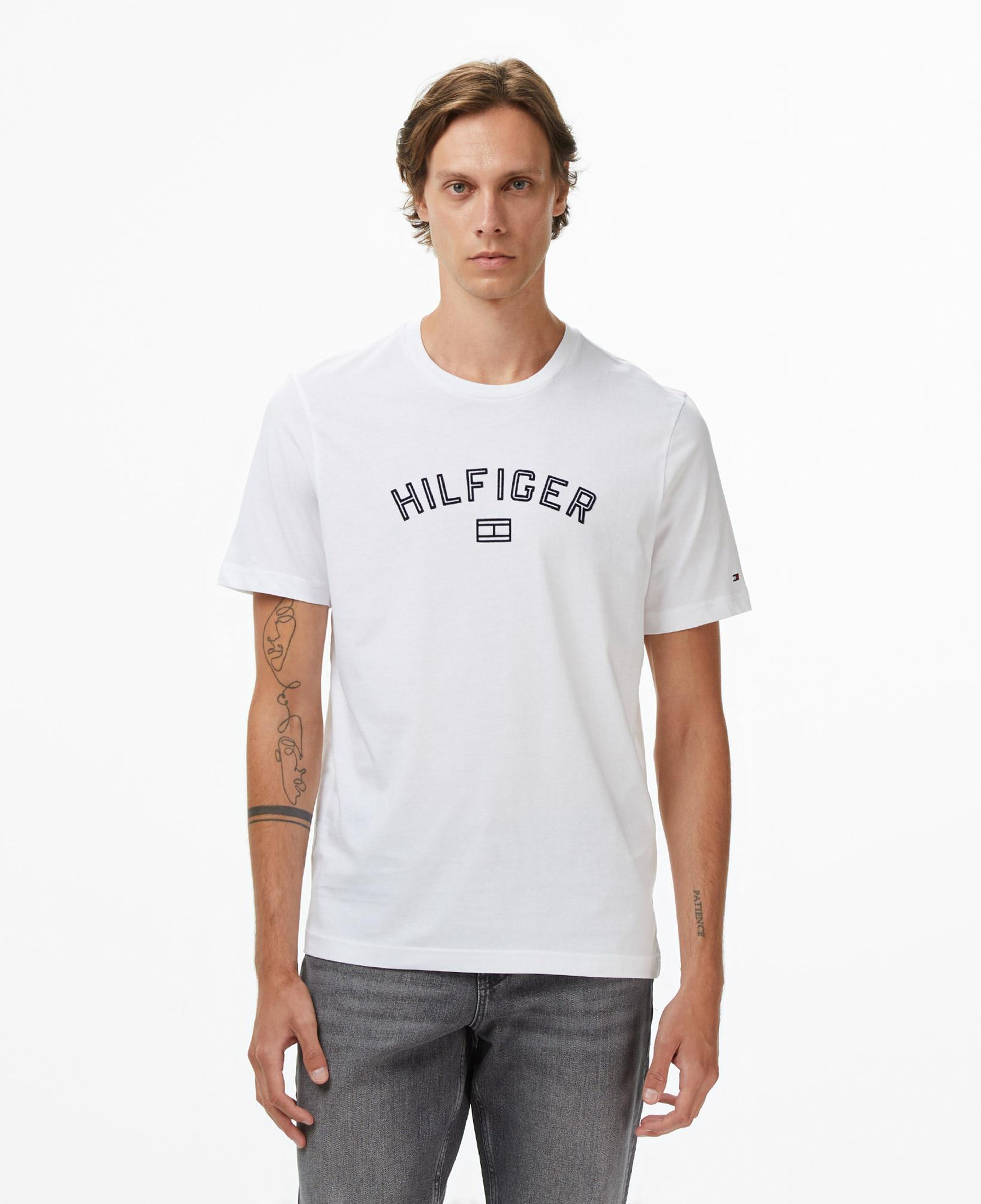 Tommy Hilfiger Flock Erkek Beyaz T-Shirt