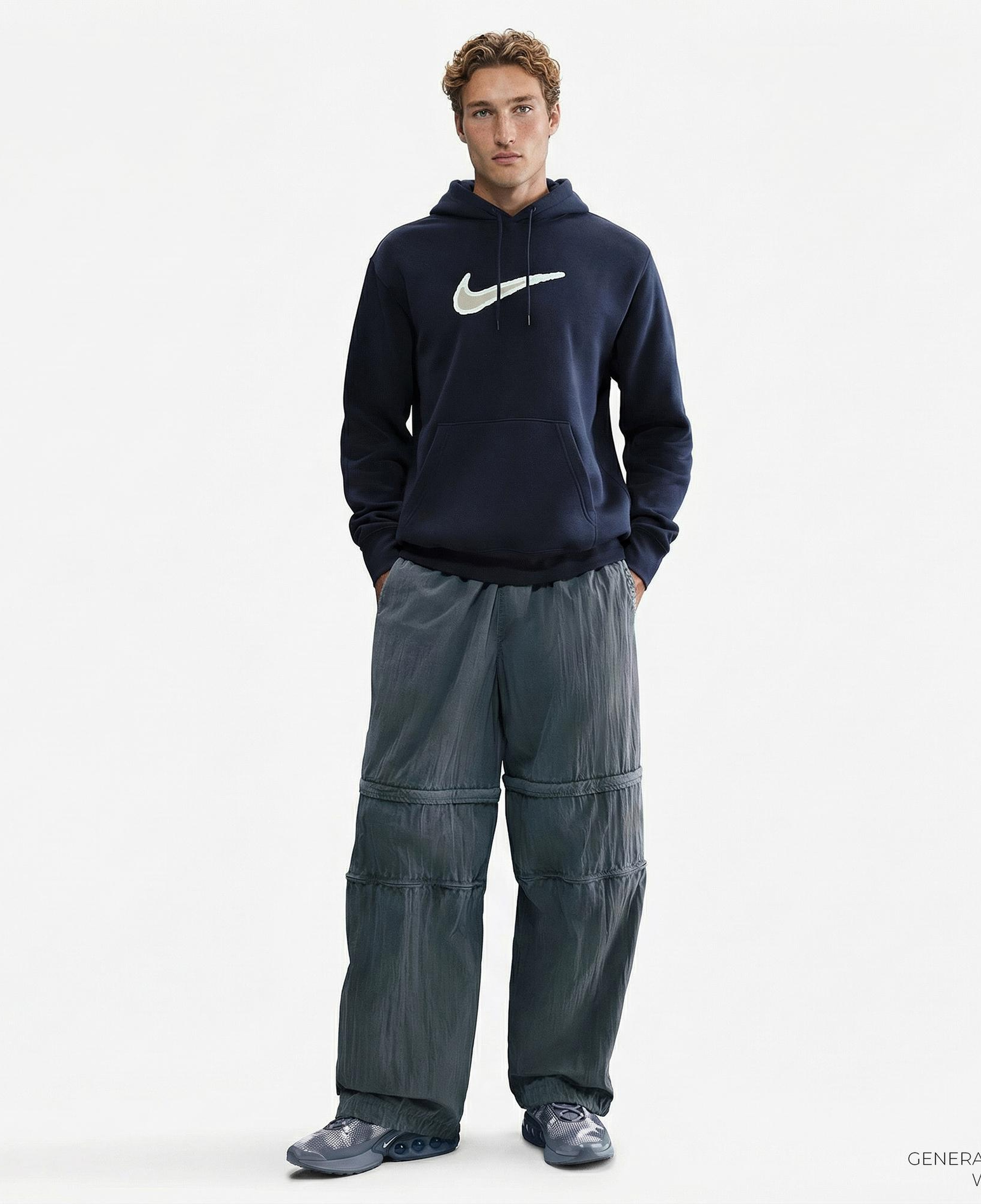 Nike Sportswear Club Neo Varsity Erkek Lacivert Kapüşonlu Hoodie