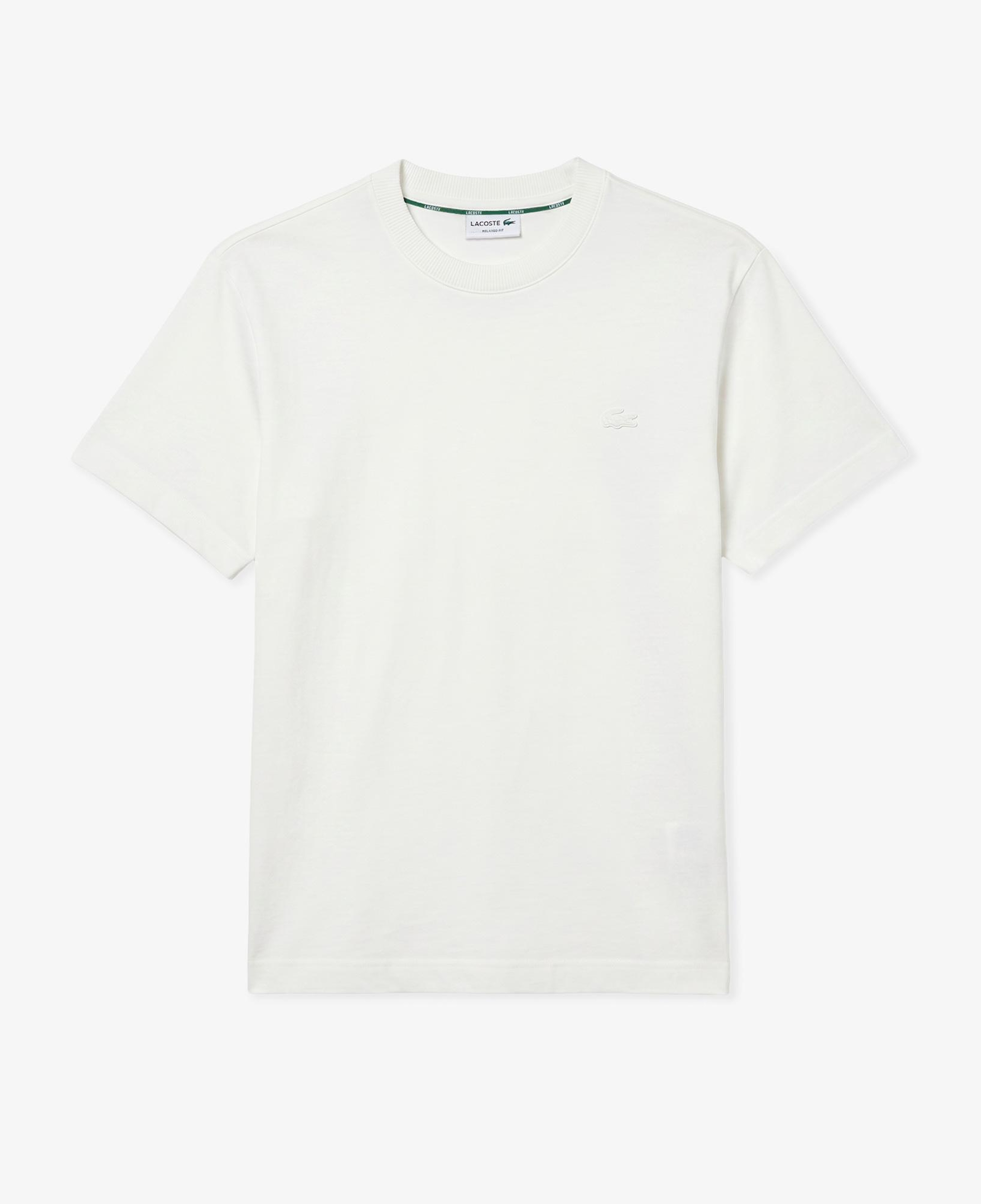 Erkek Relaxed Fit Bisiklet Yaka Beyaz T-Shirt