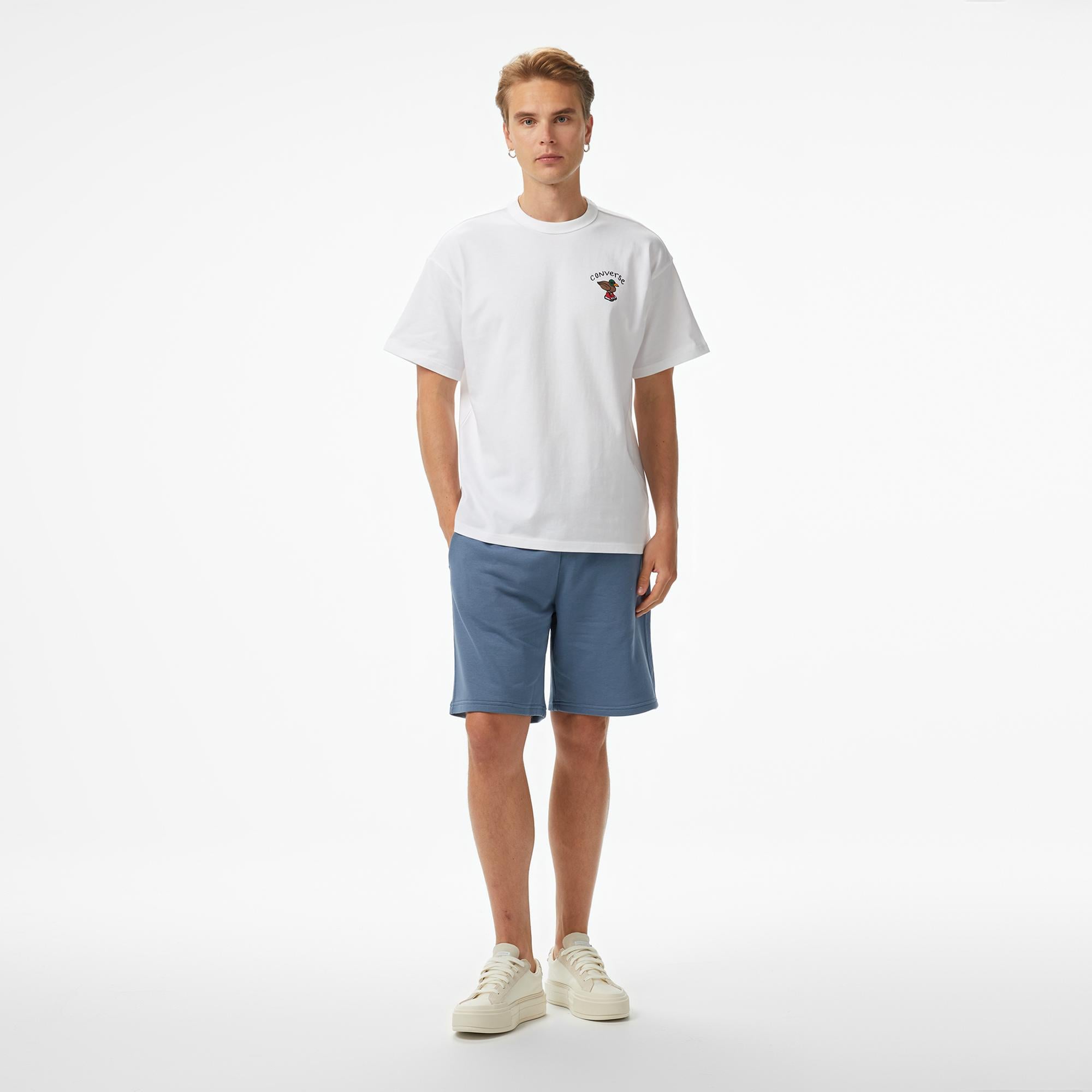 Converse Pool Side Star Chevron Erkek Beyaz T-Shirt