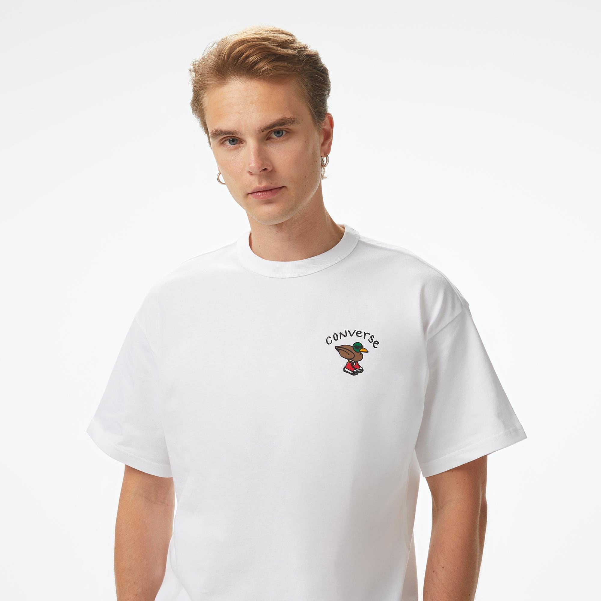 Converse Pool Side Star Chevron Erkek Beyaz T-Shirt