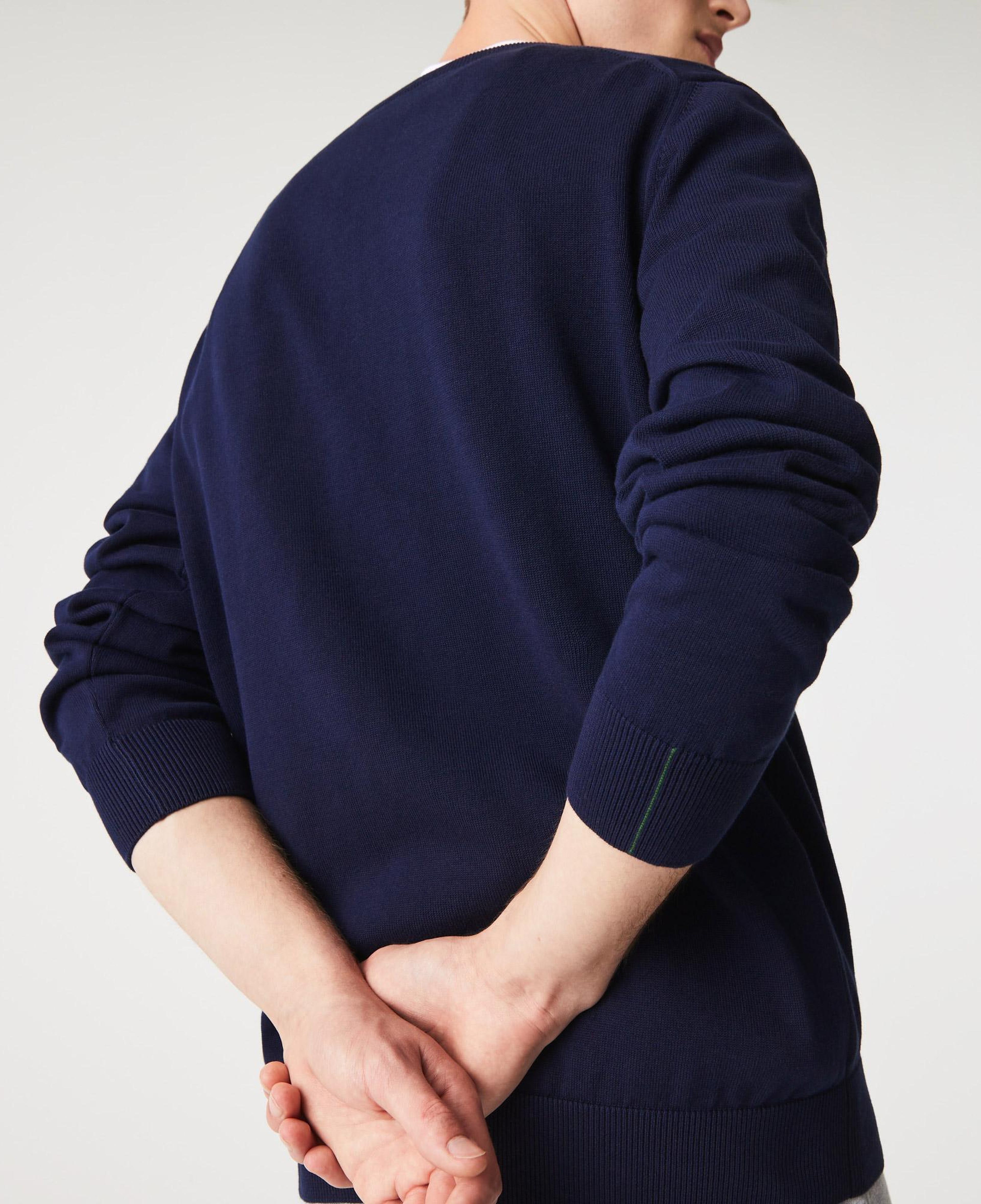 Lacoste Erkek Regular Fit V Yaka Lacivert Triko