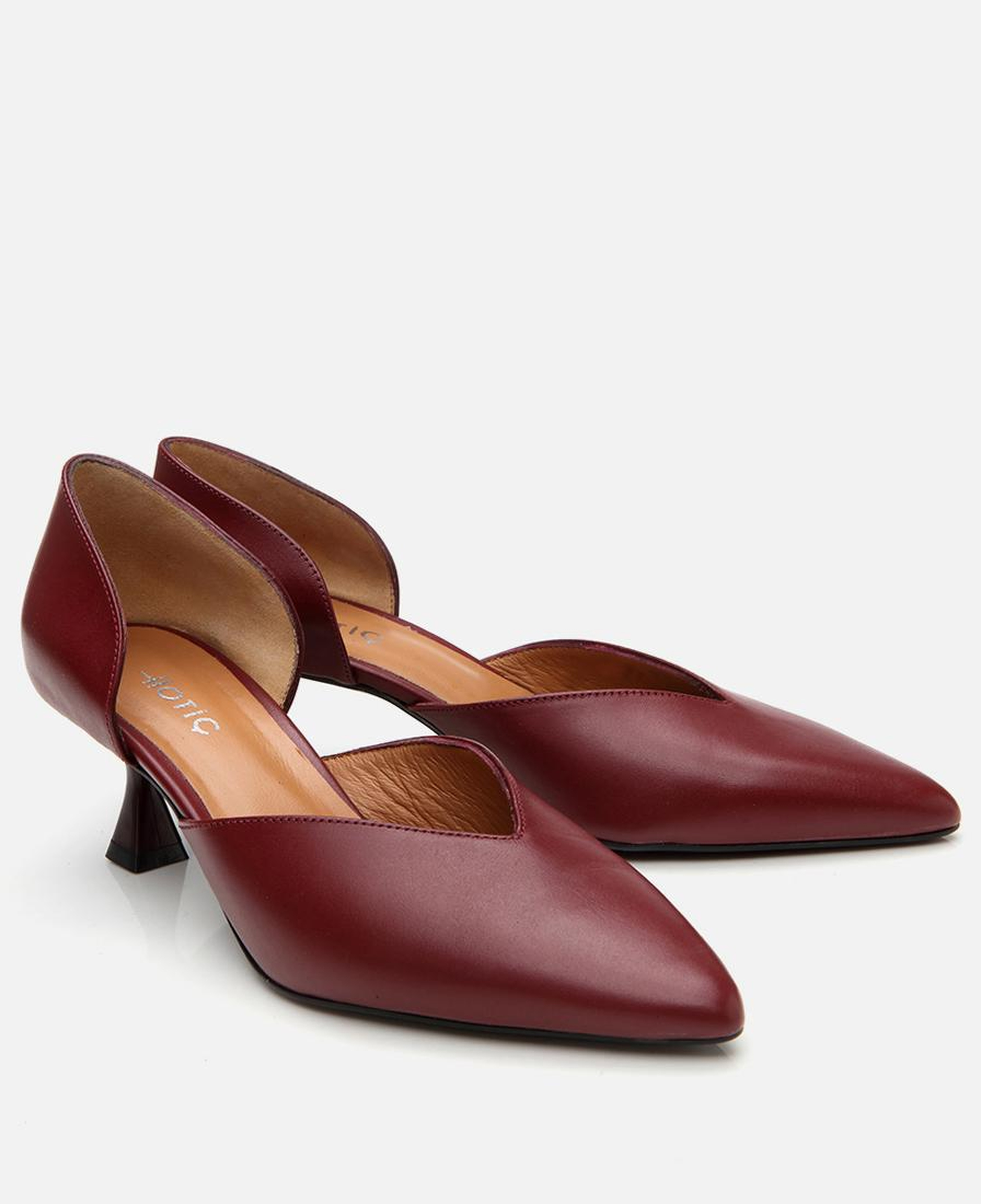 Kadın Deri Bordo İnce Topuklu Stiletto