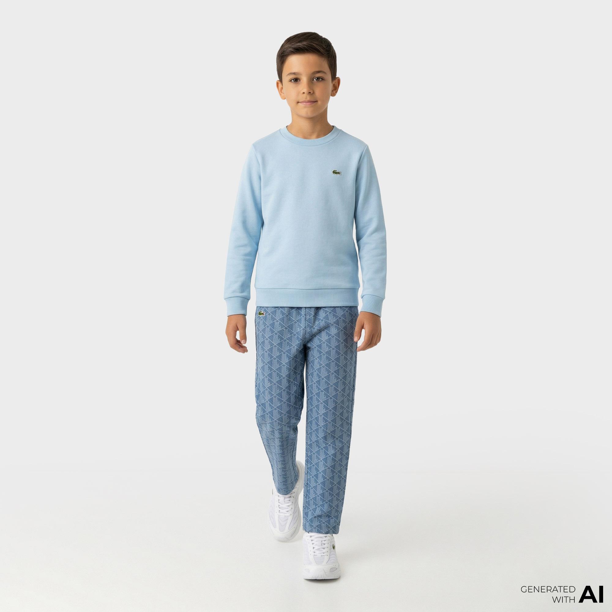 Lacoste Çocuk Monogram Mavi Eşofman Altı