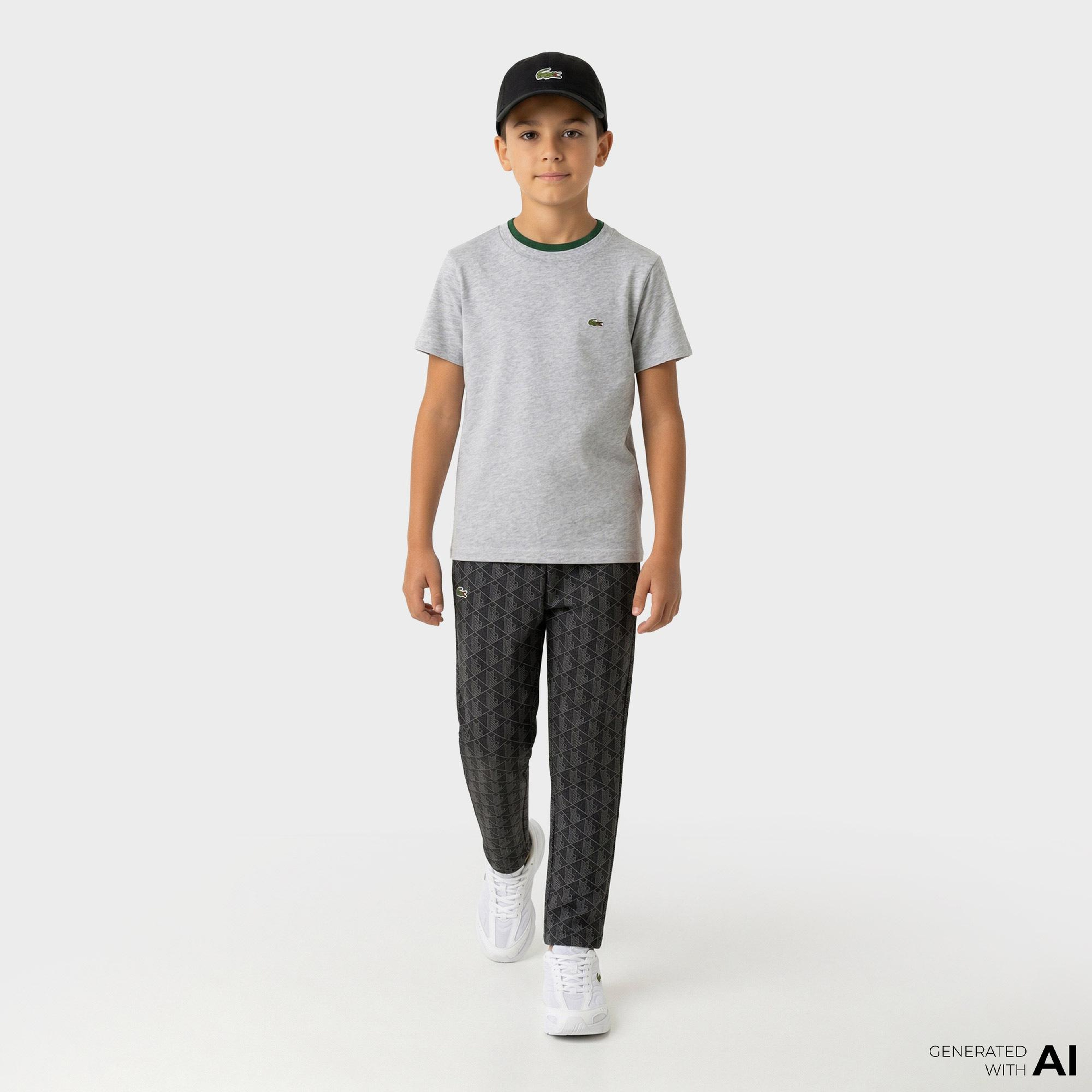 Lacoste Çocuk Monogram Siyah Eşofman Altı