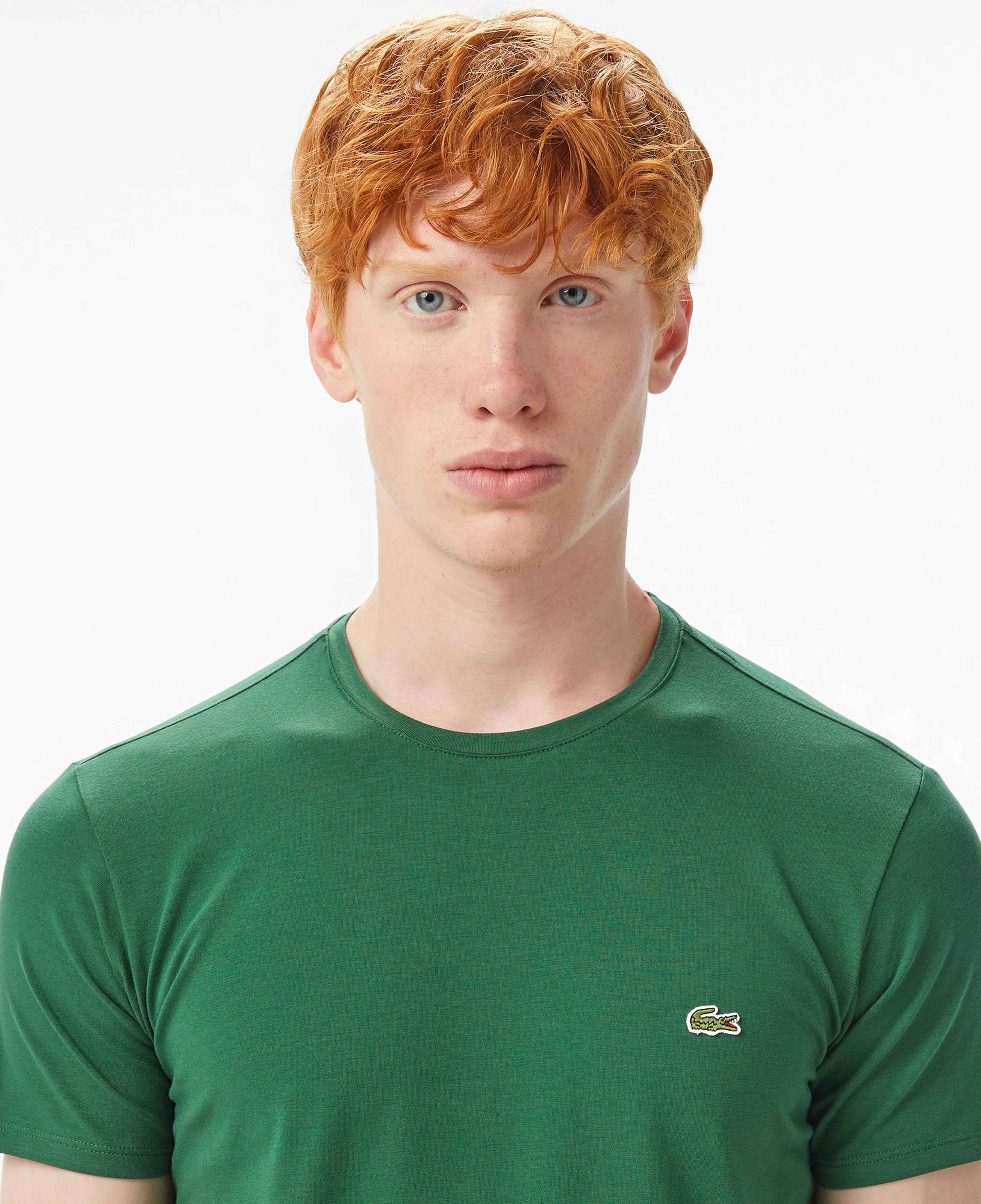 Lacoste Erkek Slim Fit Bisiklet Yaka Koyu Yeşil T-Shirt