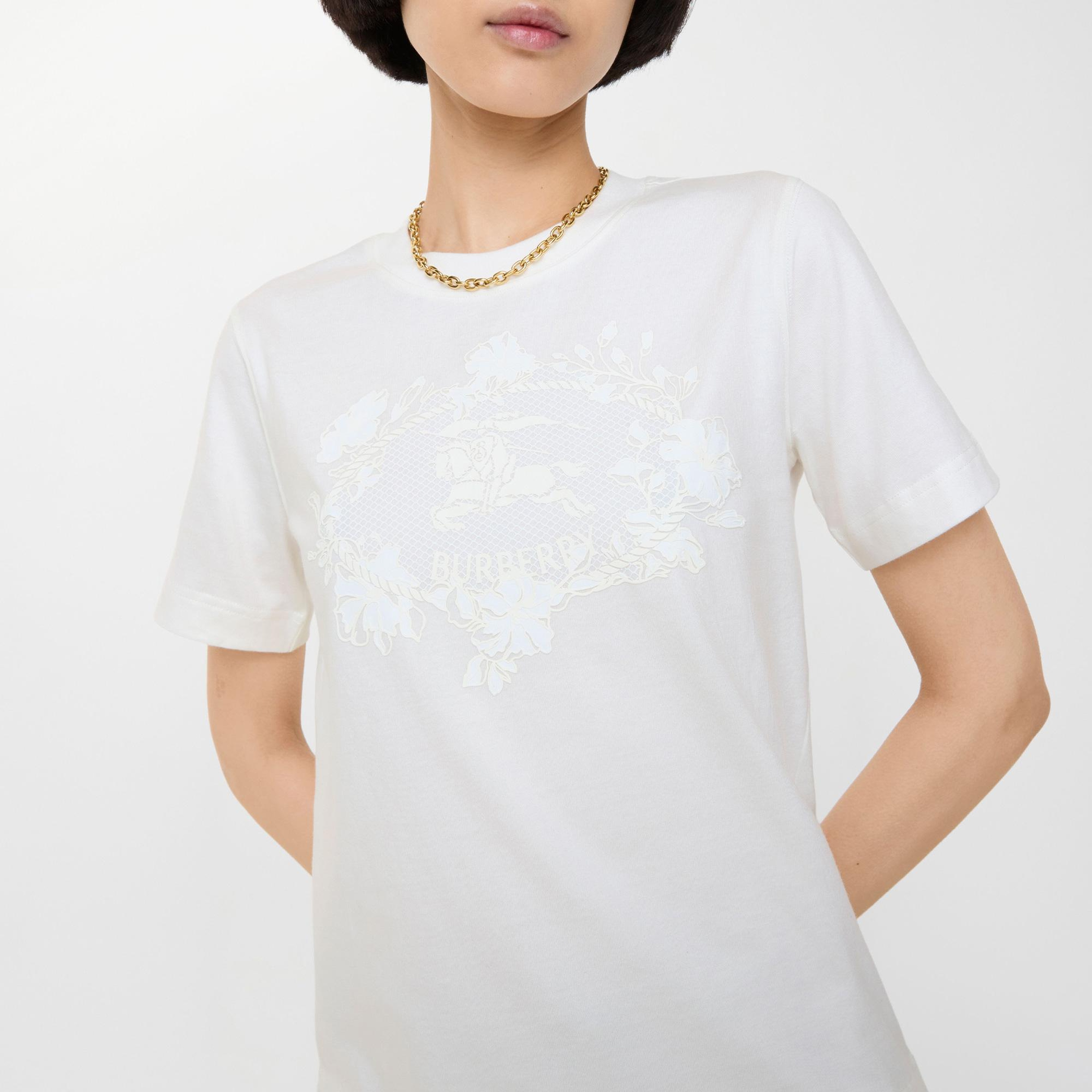 Burberry Kadın Beyaz T-Shirt