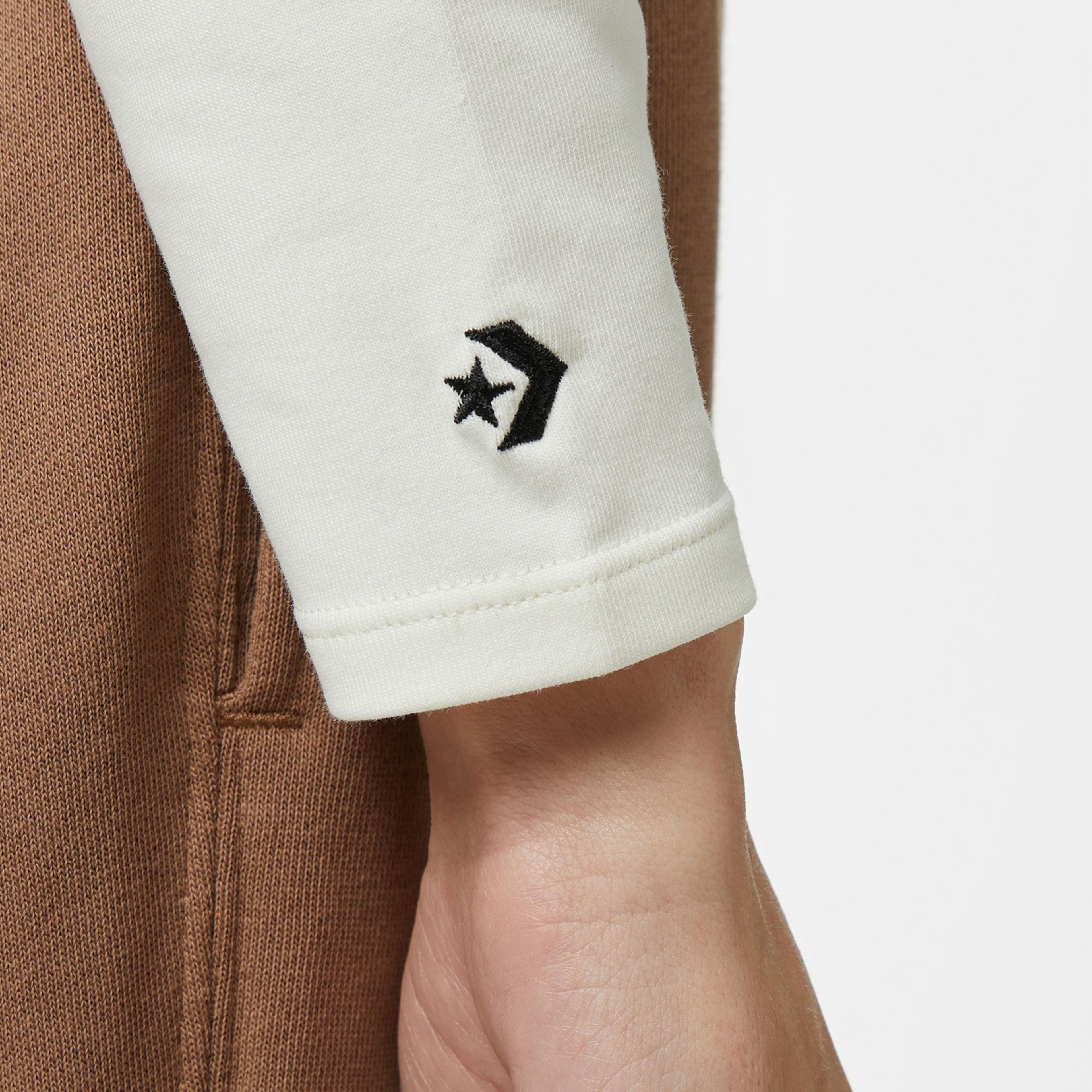 Converse Twist Front Kadın Uzun Kollu Krem T-Shirt