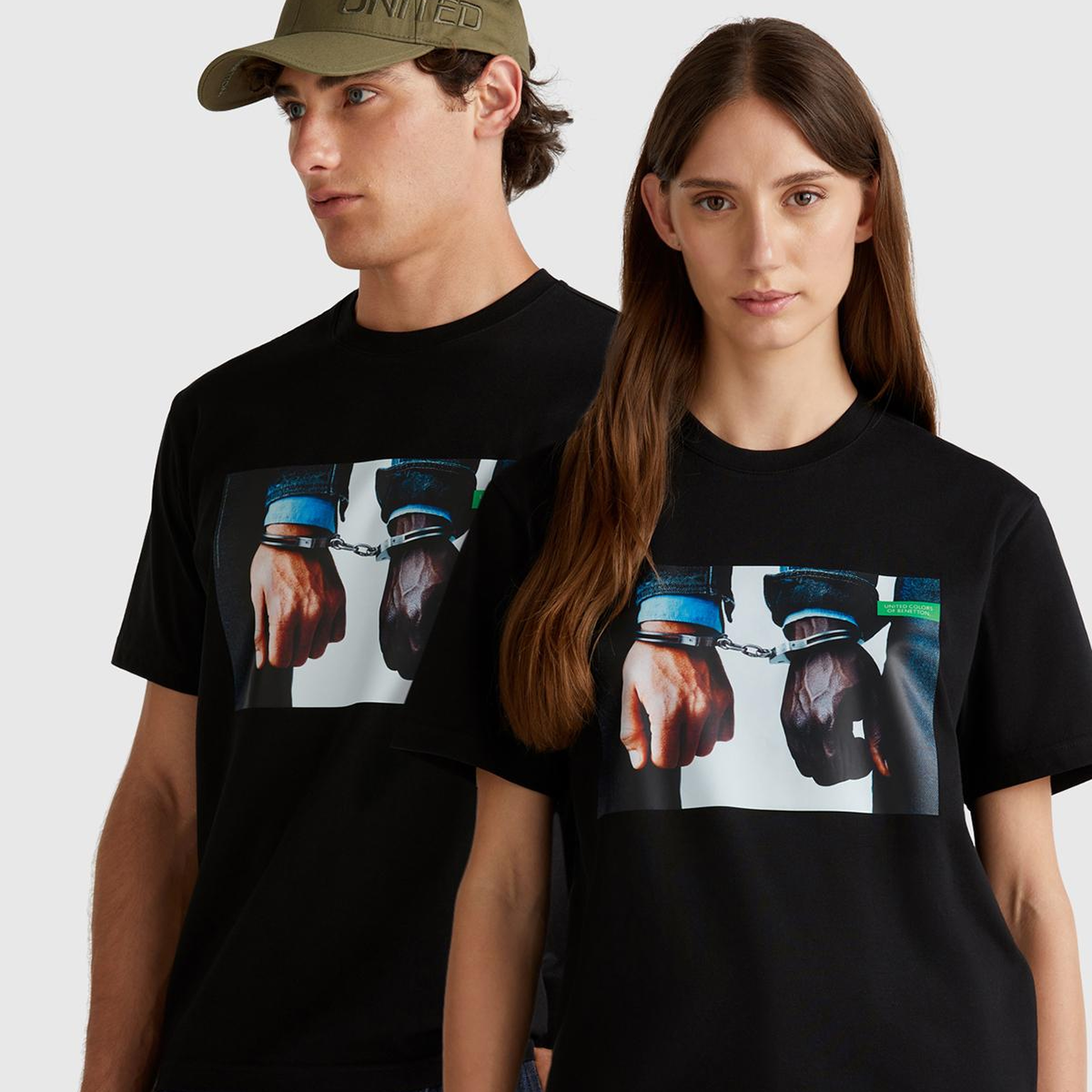 Unisex Siyah %100 Koton Oliviero Toscani Fotoğraf Baskılı T-Shirt