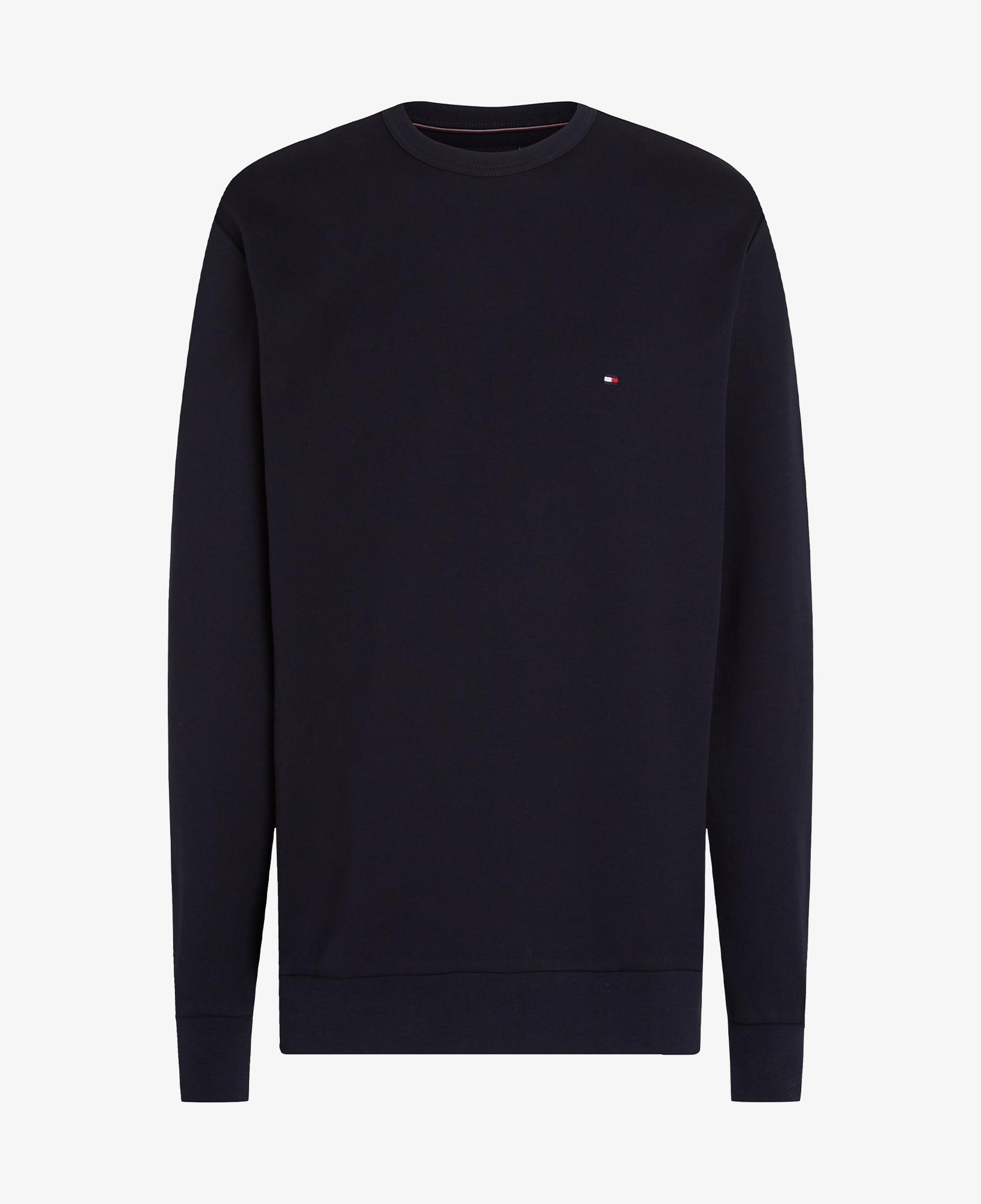Tommy Hilfiger Essential Intechno Yuvarlak Yaka Erkek Lacivert Sweatshirt