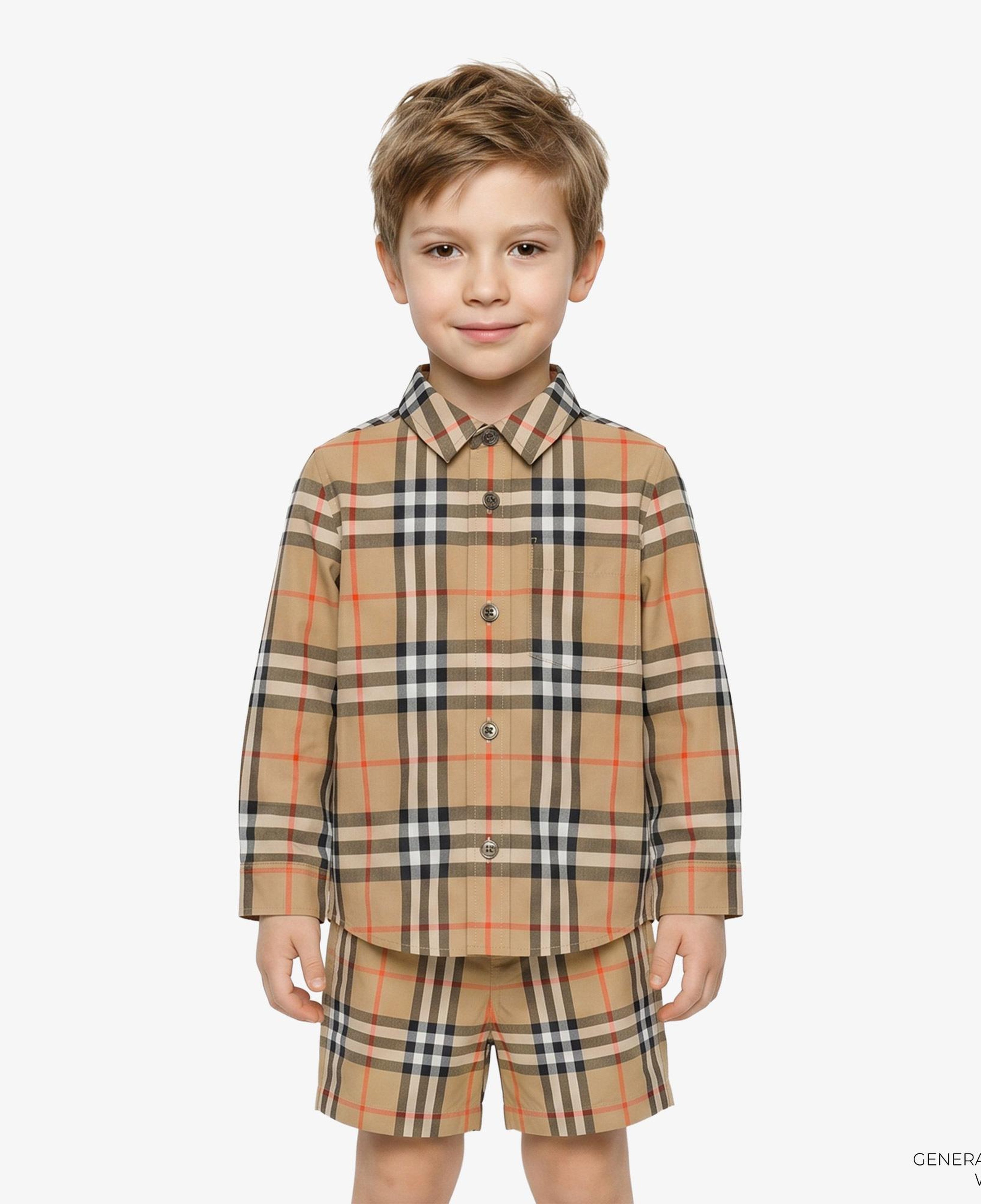 Burberry Owen Check Çocuk Bej Gömlek