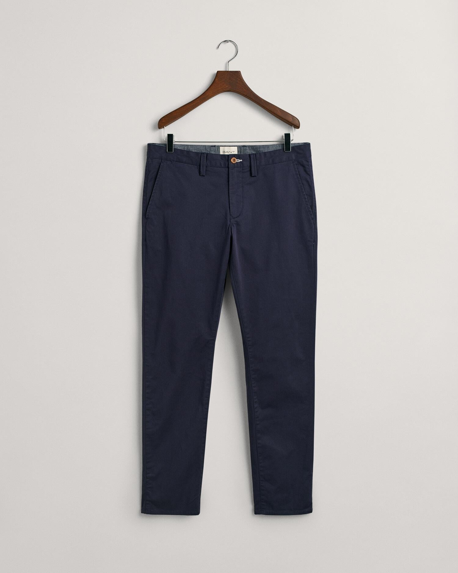 GANT Erkek Lacivert Slim Fit Chino Pantolon