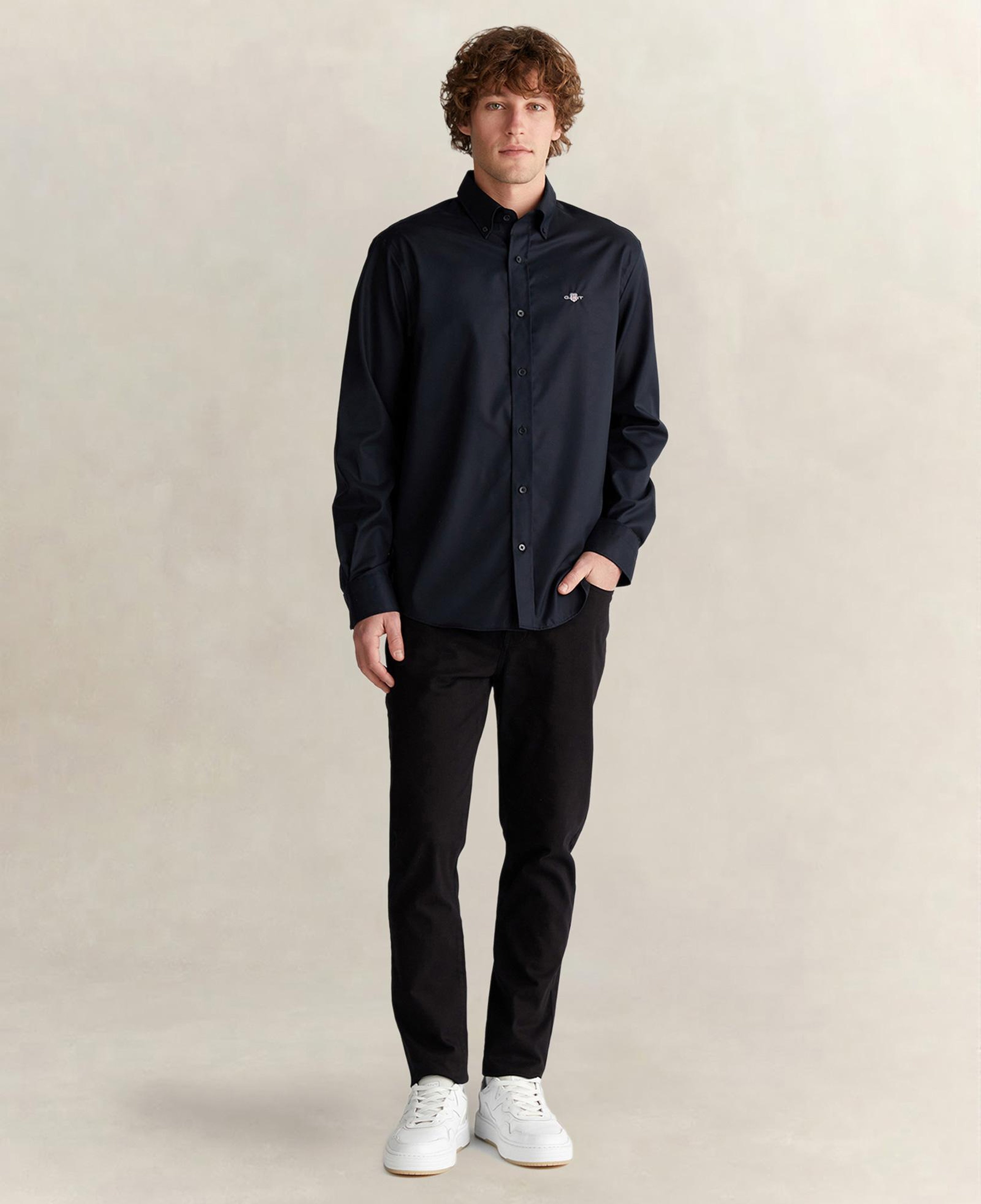 GANT Erkek Siyah Slim Fit Pantolon