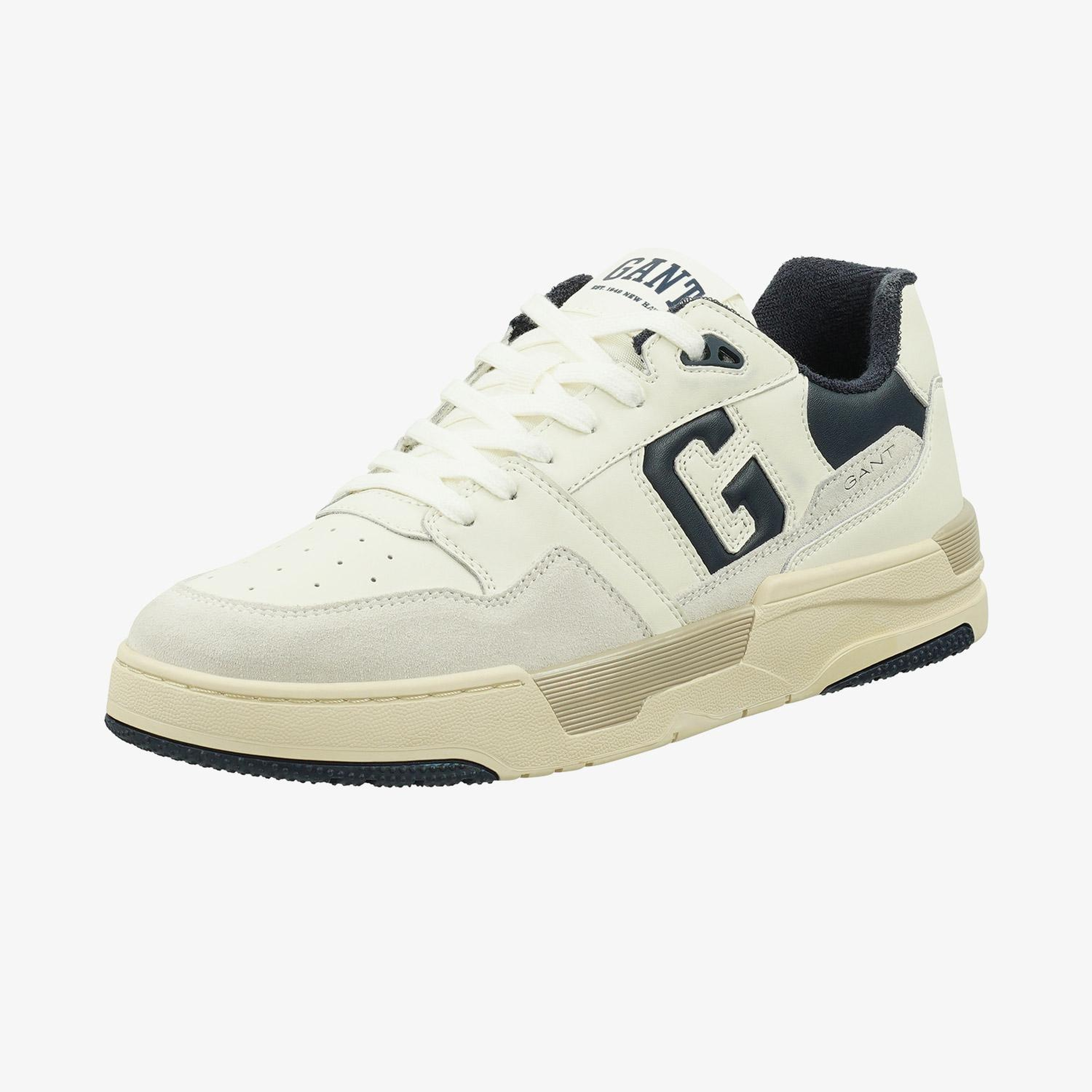 GANT Erkek Bej Deri Logolu Sneaker