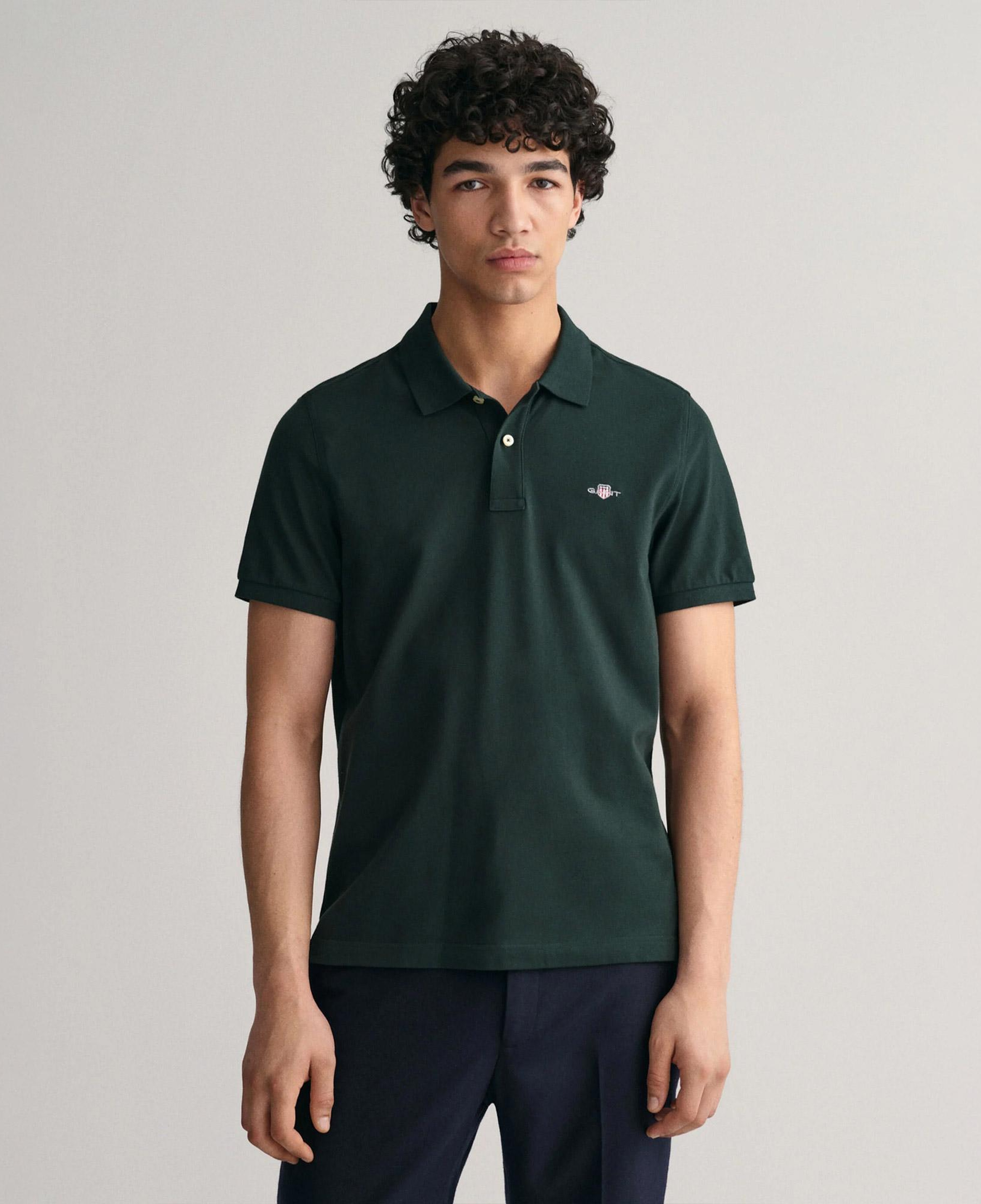 GANT Erkek Yeşil Regular Fit Polo