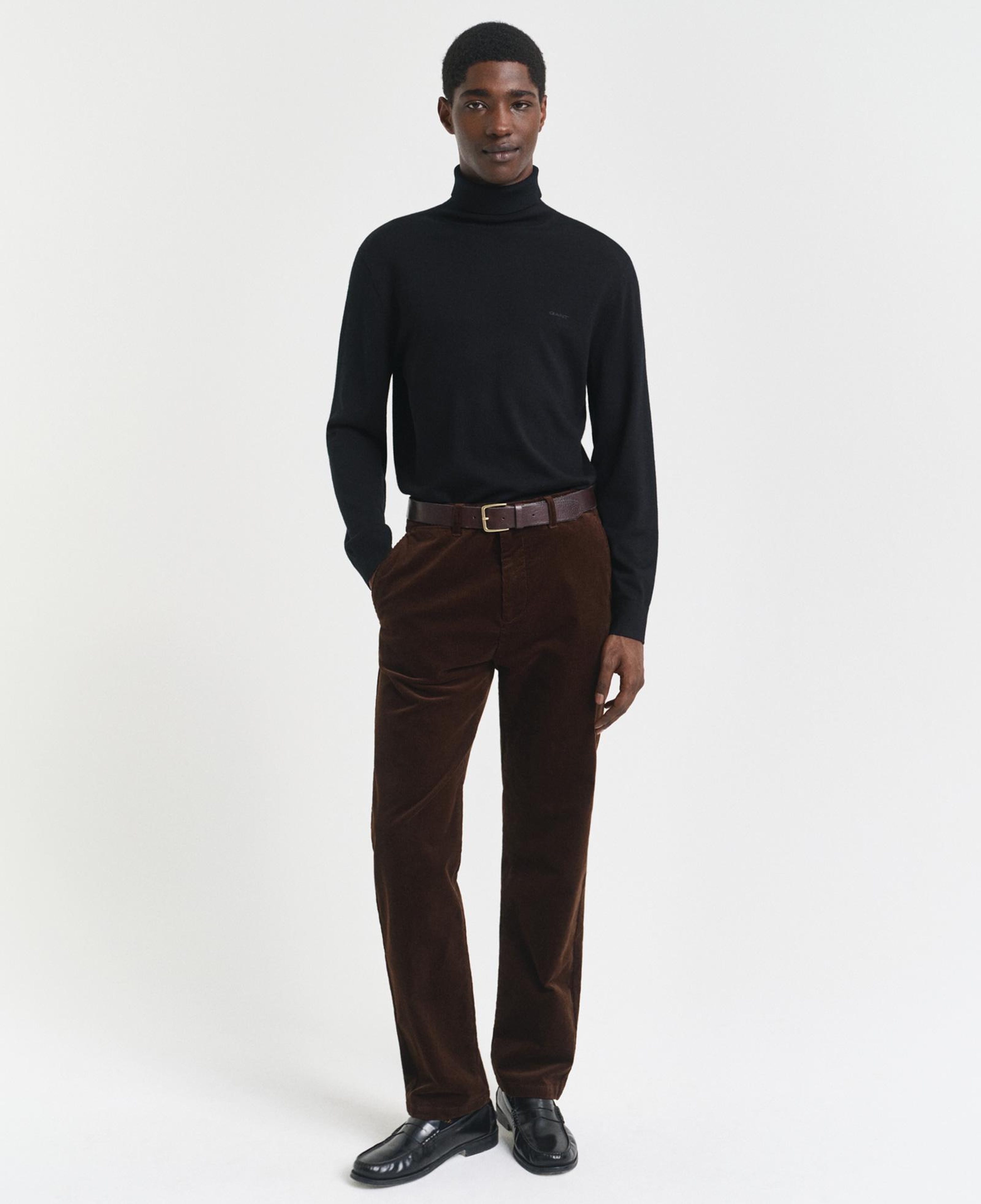 GANT Erkek Kahverengi Regular Fit Cord Chino Pantolon