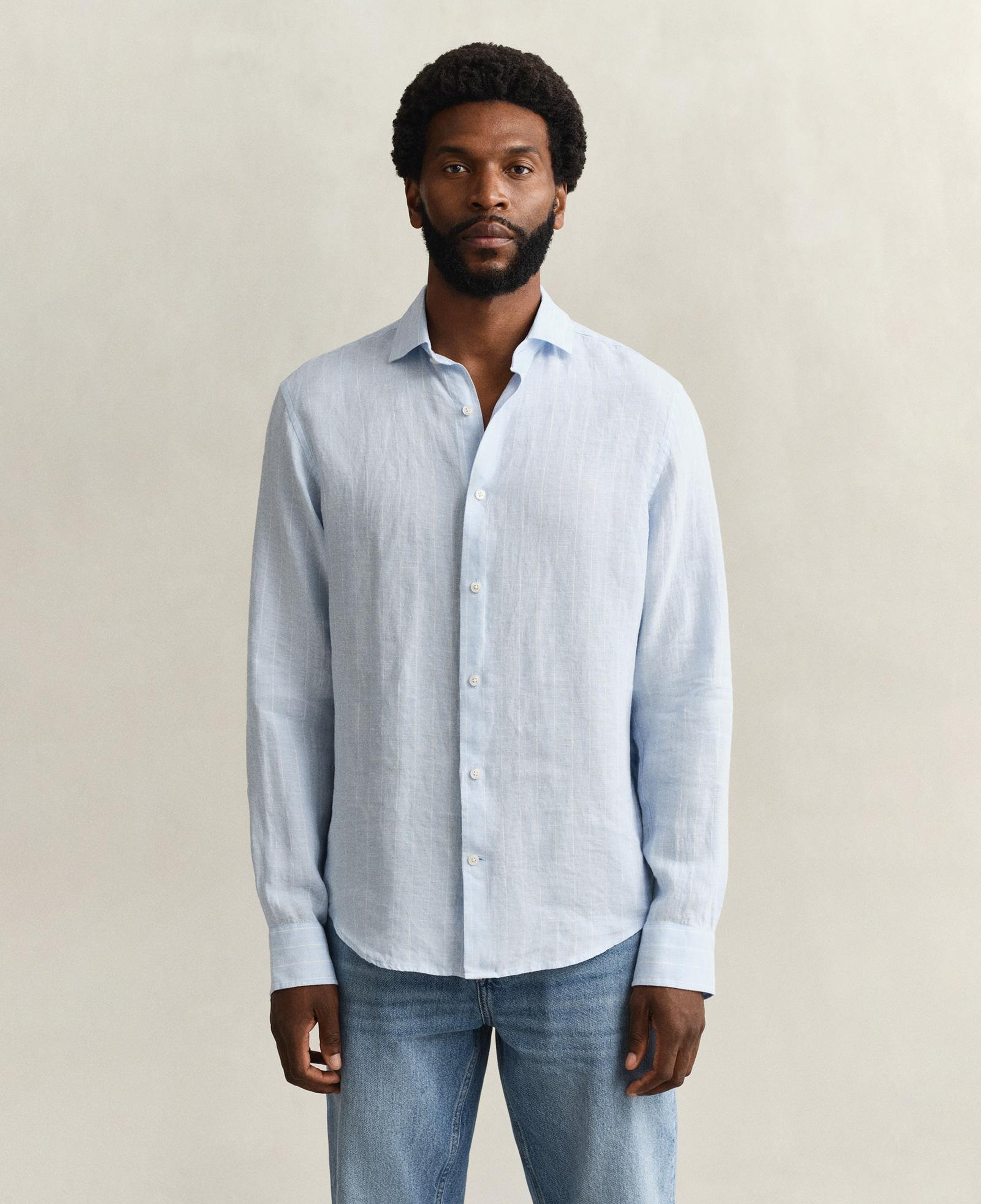 GANT Erkek Mavi Regular Fit Çizgili Gömlek
