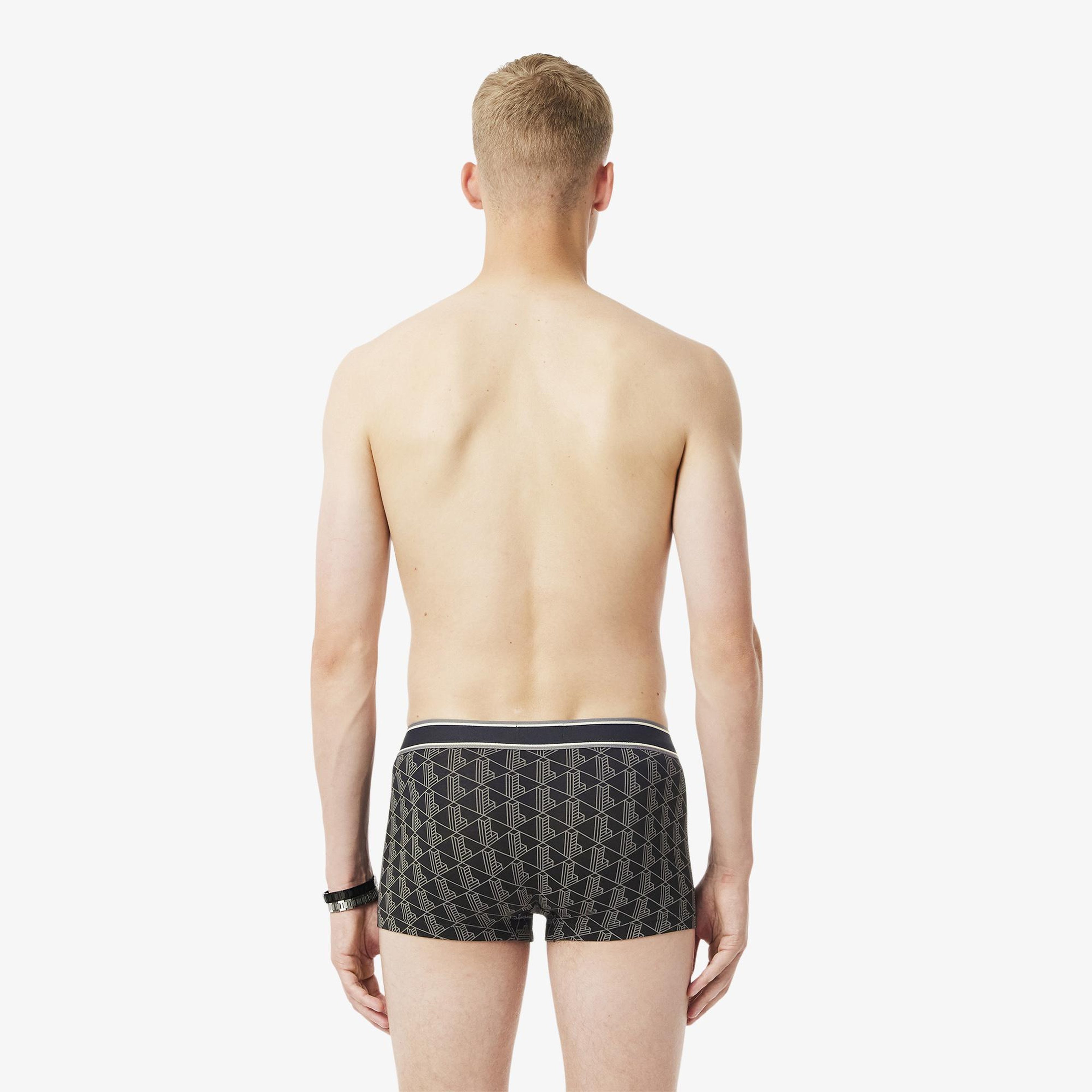 Lacoste Erkek Monogram Siyah Boxer