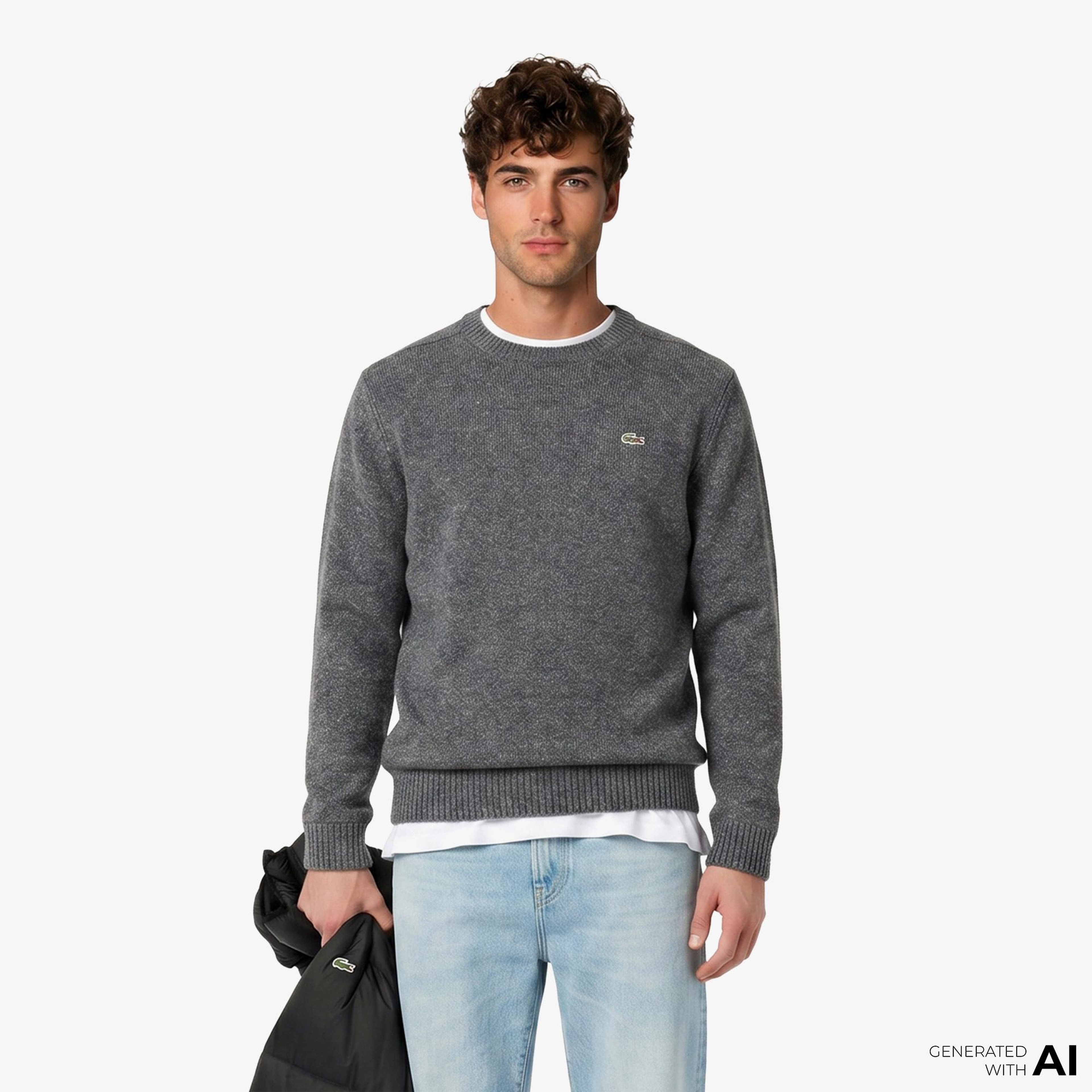 Lacoste French Made Slub Wool Sweater