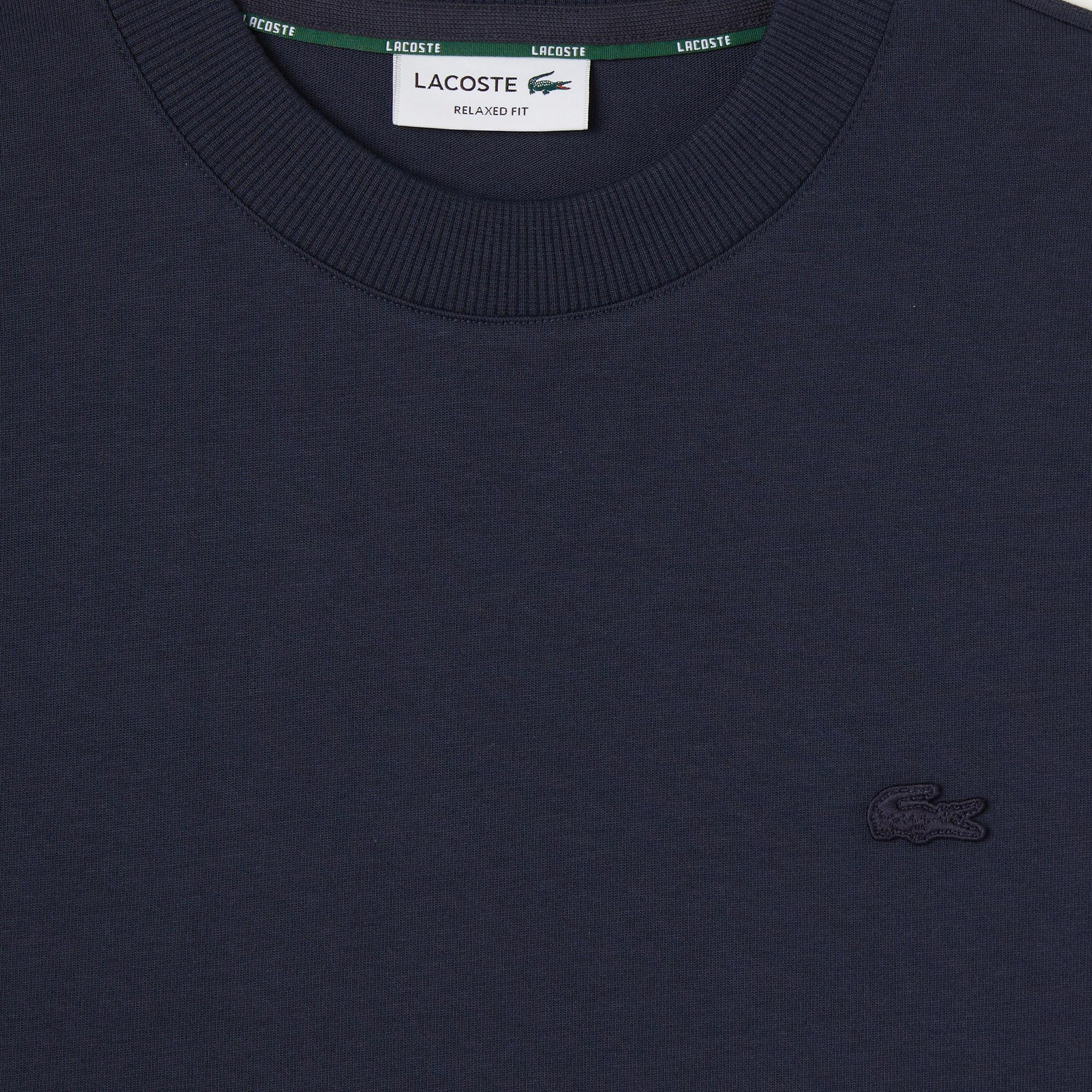 Erkek Relaxed Fit Bisiklet Yaka Lacivert T-Shirt