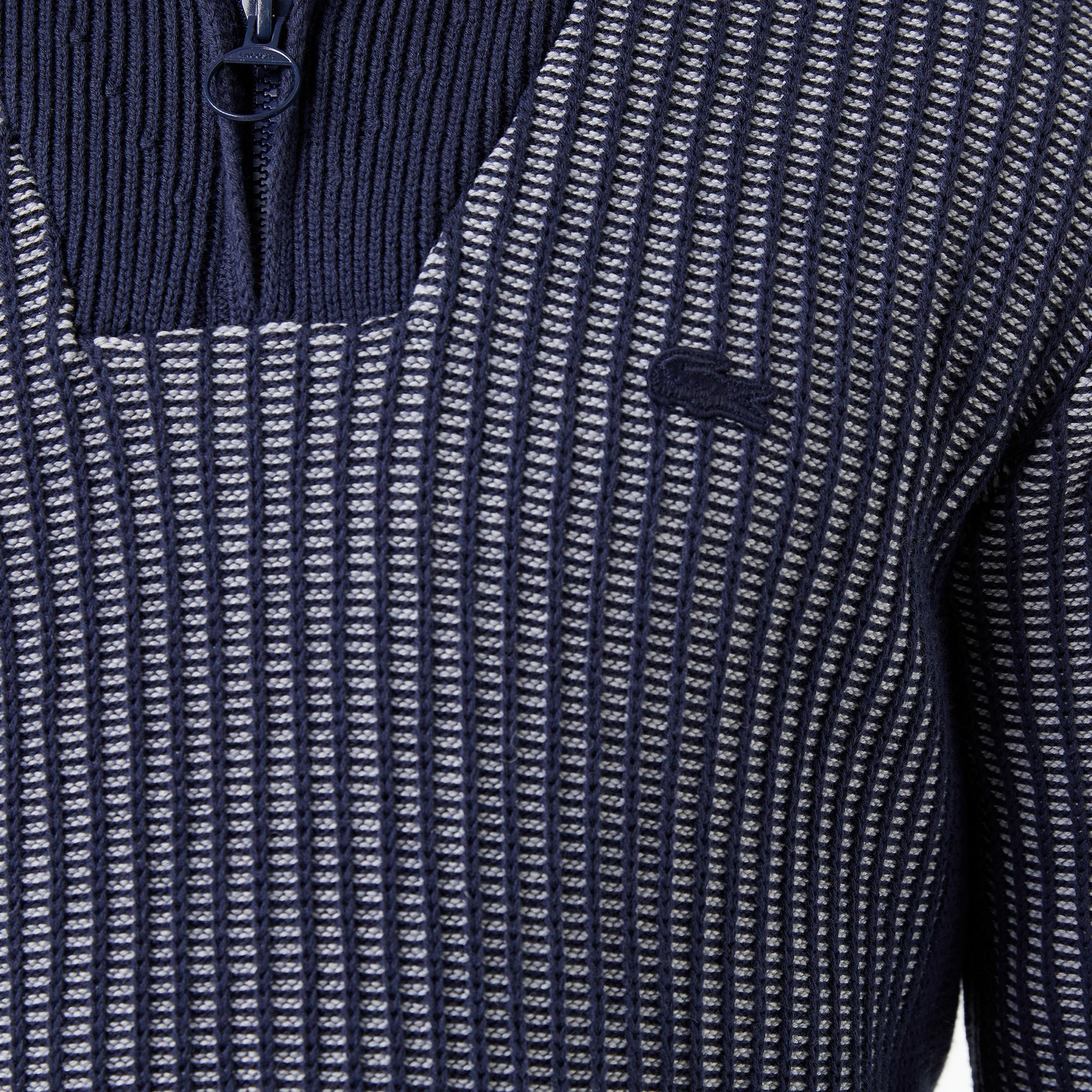 Lacoste Regular Fit Erkek Mavi Süveter