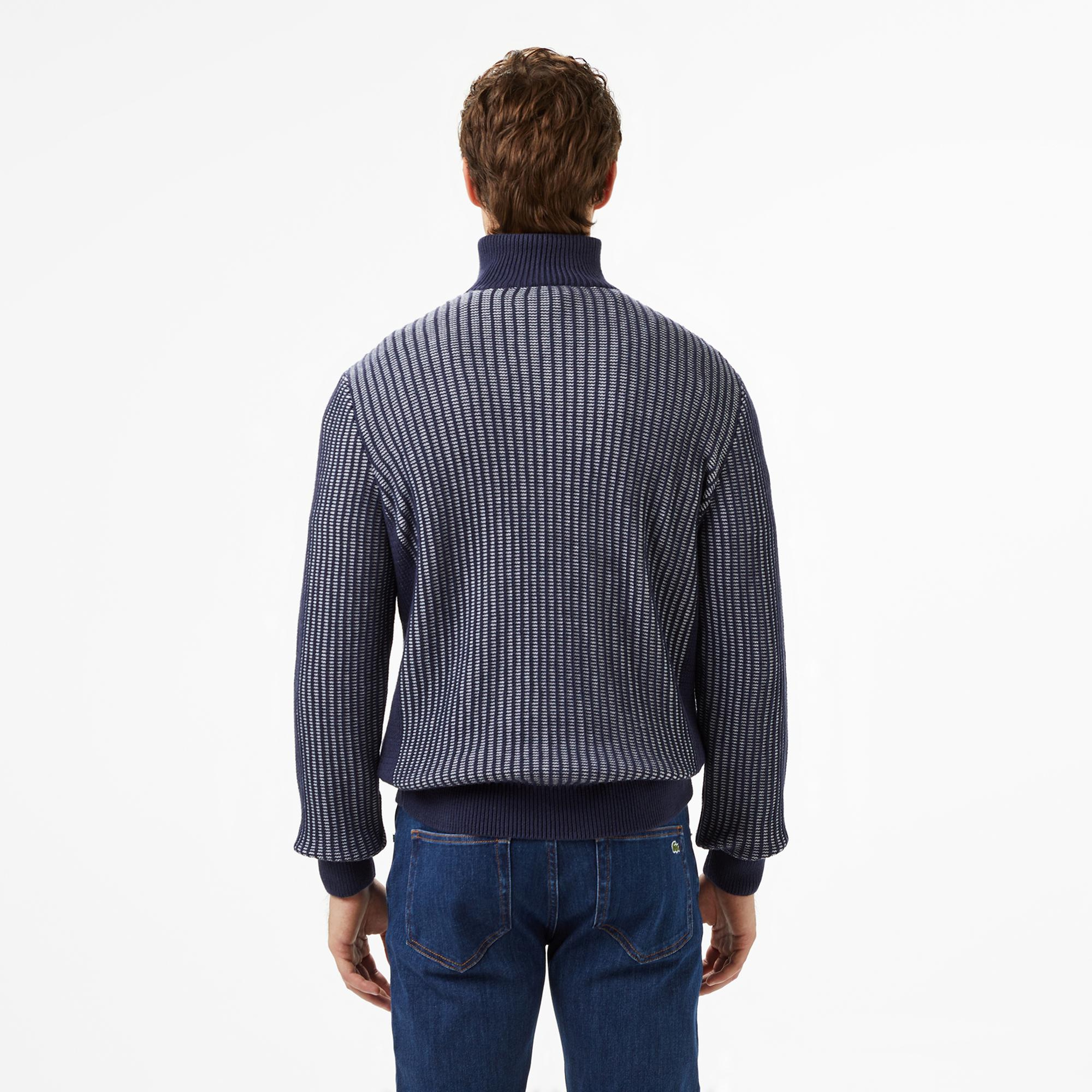 Lacoste Regular Fit Erkek Mavi Süveter