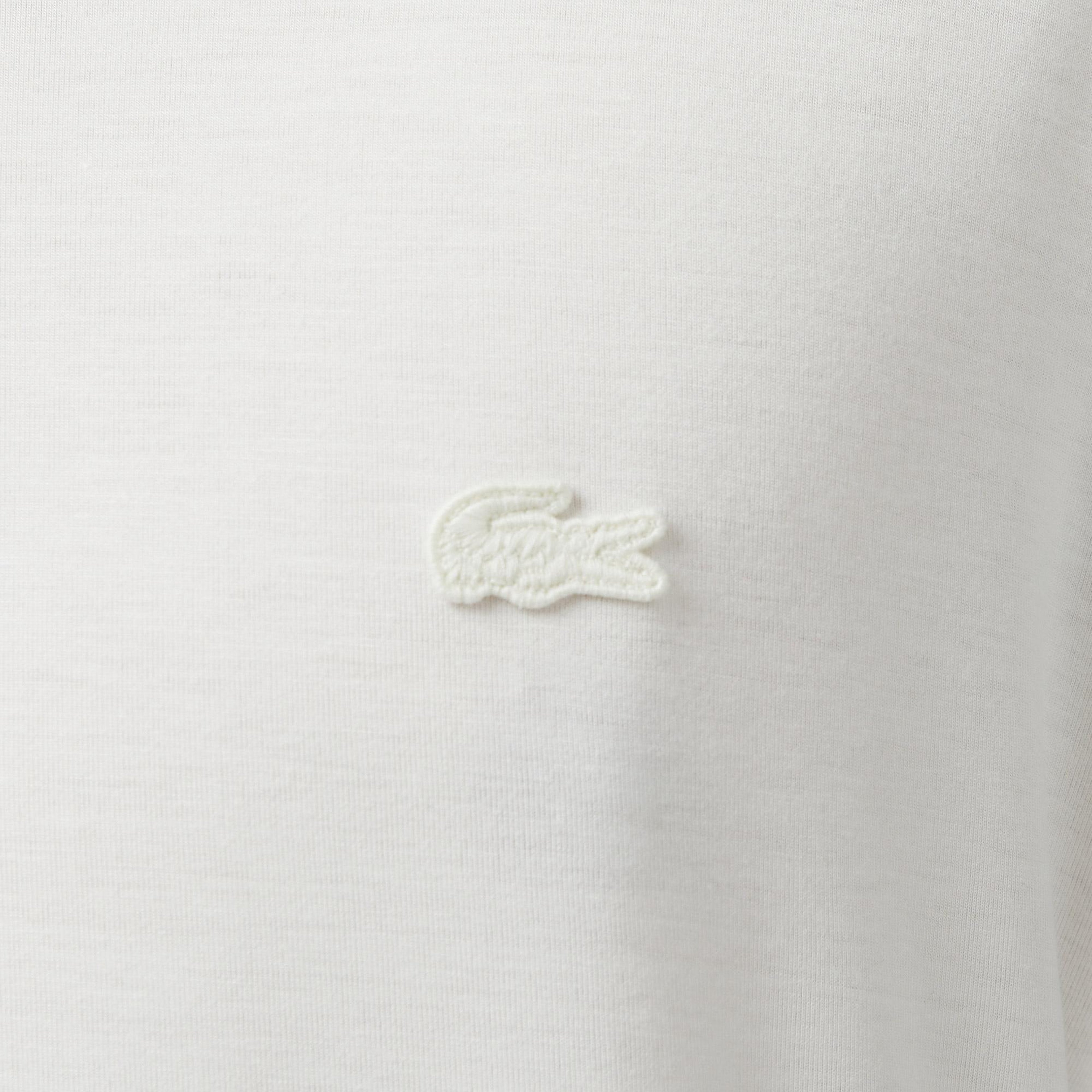 Lacoste Erkek Regular Fit Bisiklet Yaka Beyaz T-Shirt