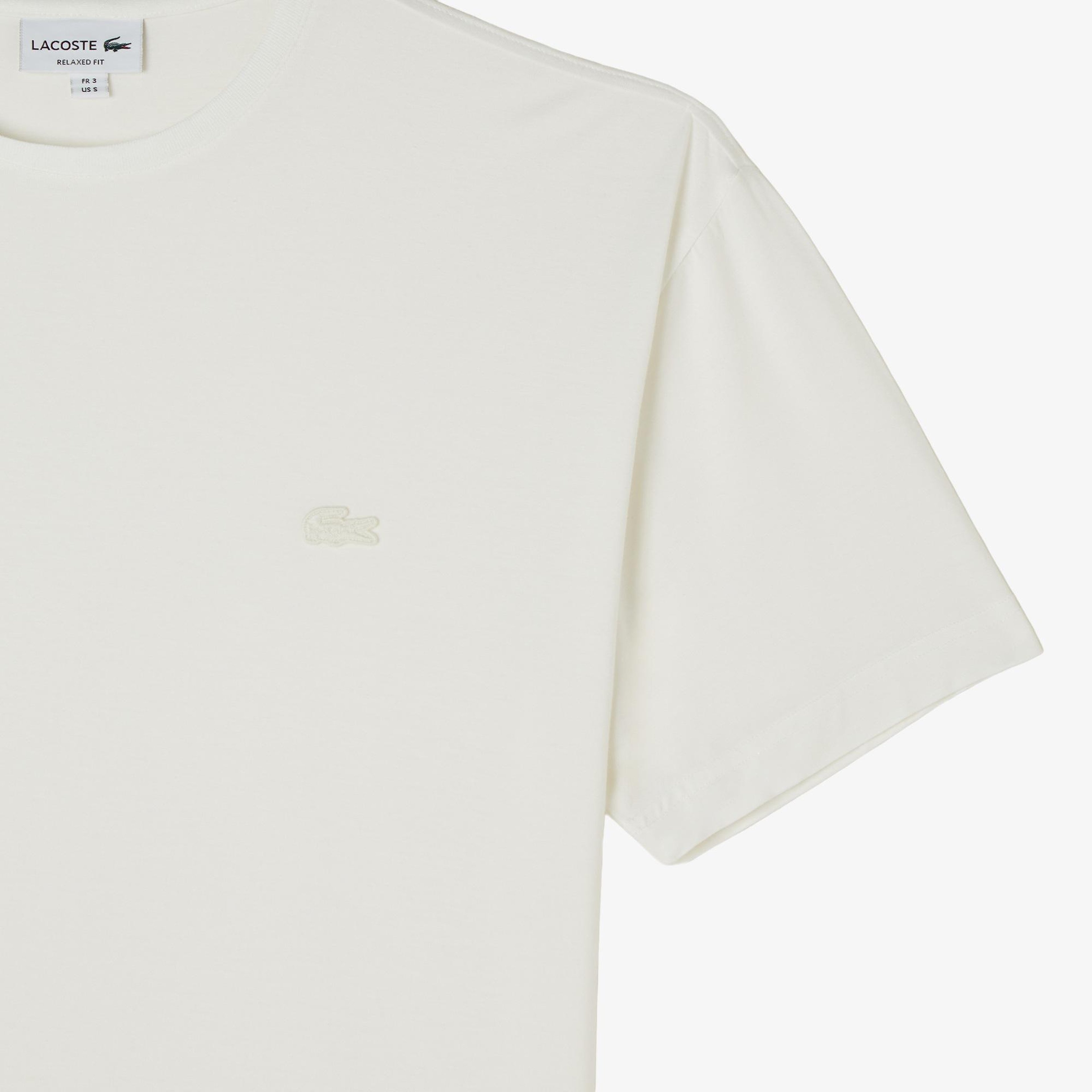 Lacoste Erkek Regular Fit Bisiklet Yaka Beyaz T-Shirt