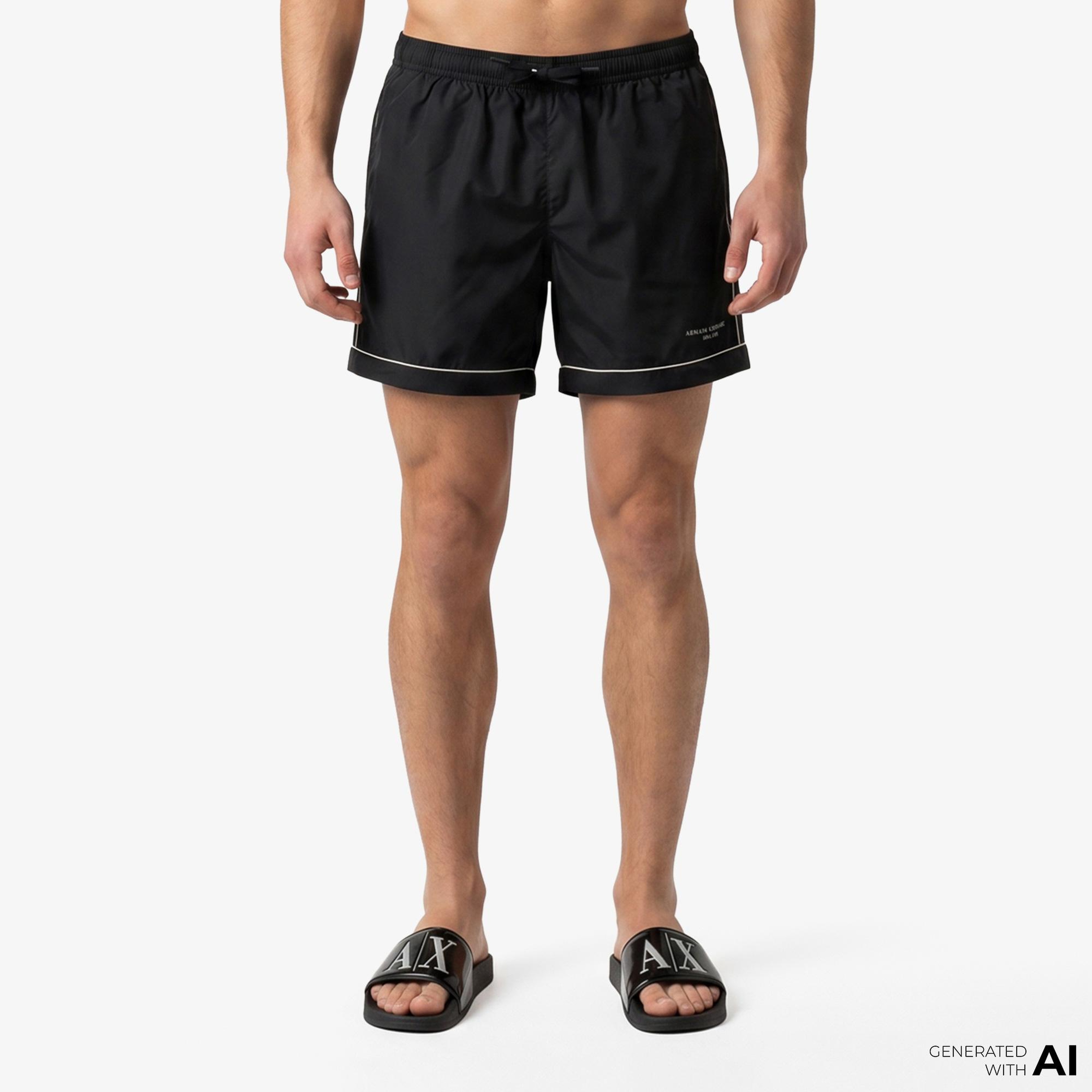 Armani Exchange Erkek Siyah Deniz Şortu