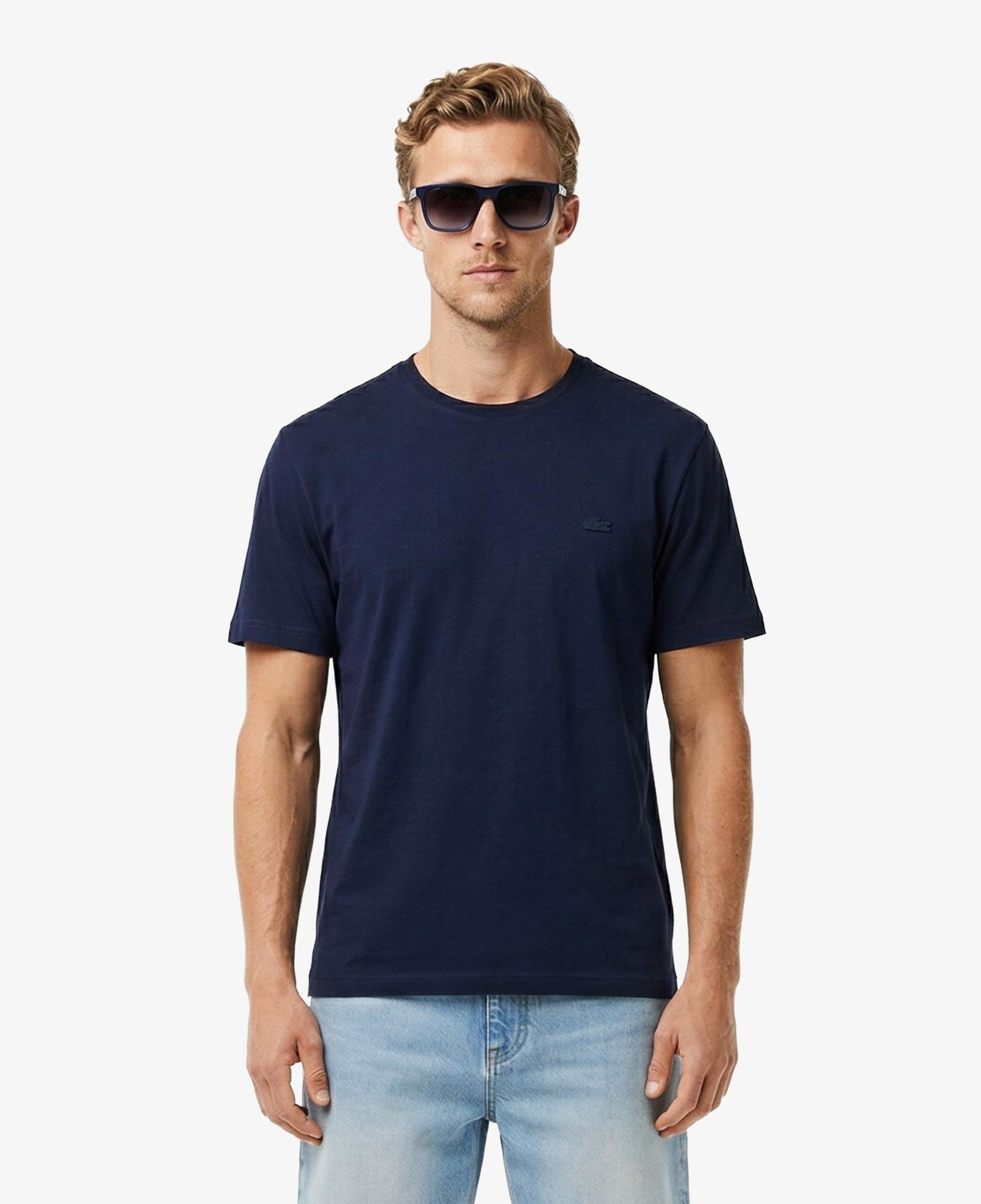 Erkek Relaxed Fit Bisiklet Yaka Lacivert T-Shirt