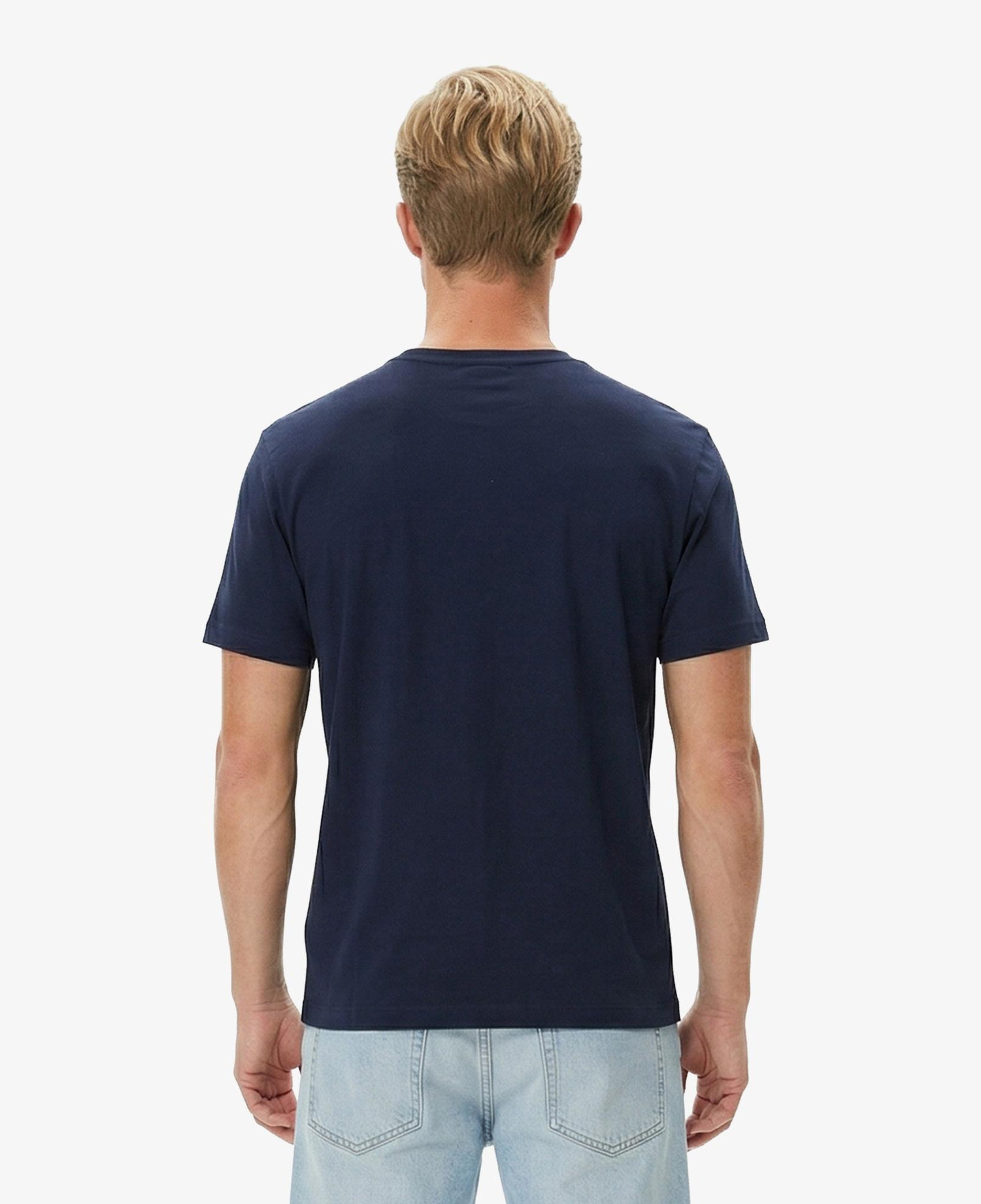 Erkek Relaxed Fit Bisiklet Yaka Lacivert T-Shirt